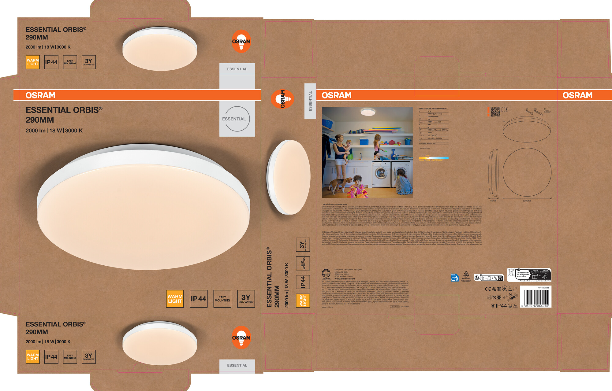 Osram ORBIS Essential 290 18W 830 IP44, weiß