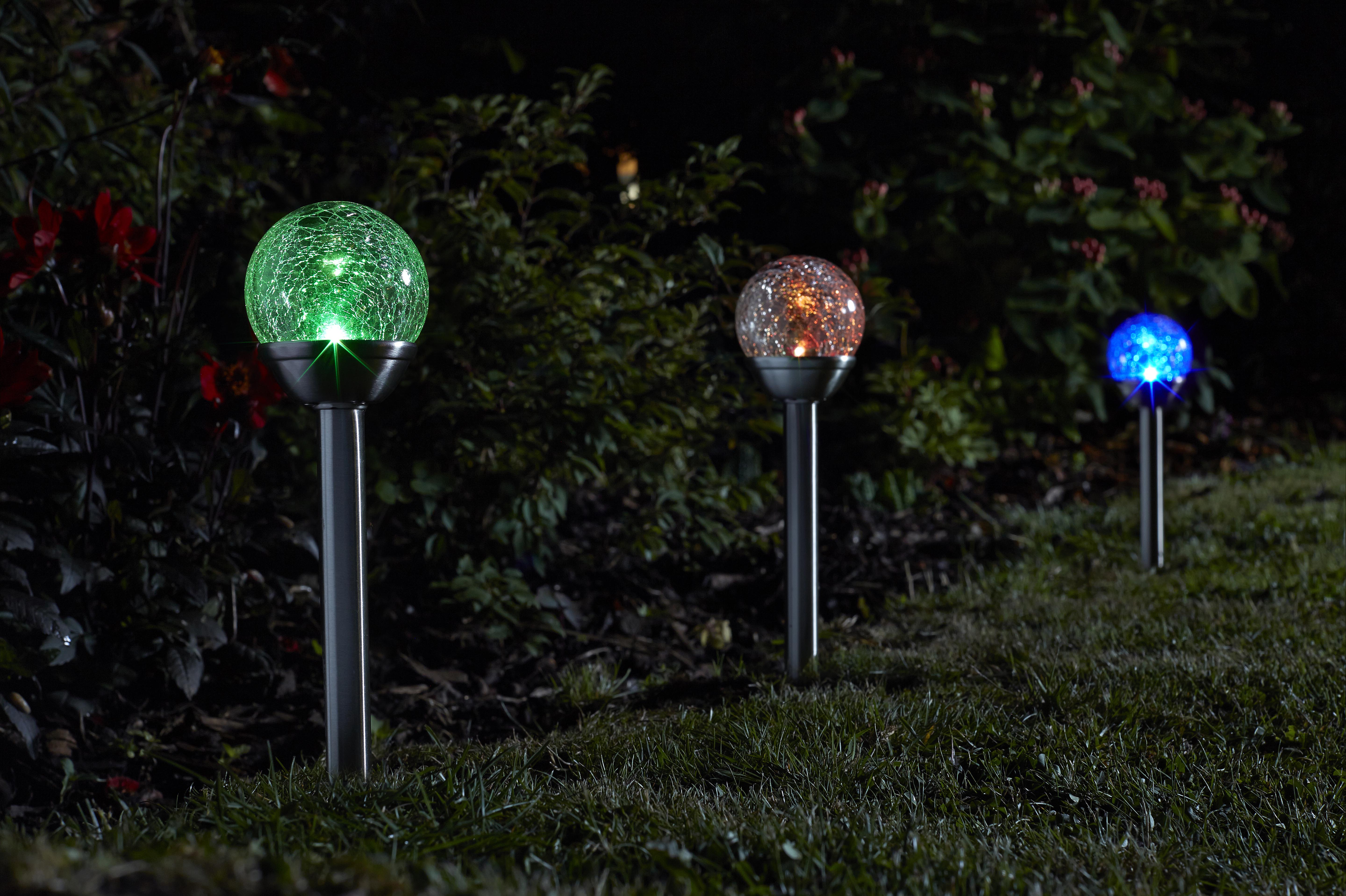 Smart Garden Solarleuchte Knisterkugel, edelstahl, 5 Stück