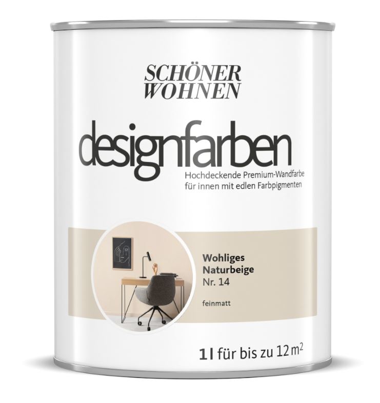 Schöner Wohnen Designfarbe, wohliges Naturbeige, 1L
