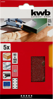 Kwb Schleifstreifen gelocht, 93 x 180 mm, K 40