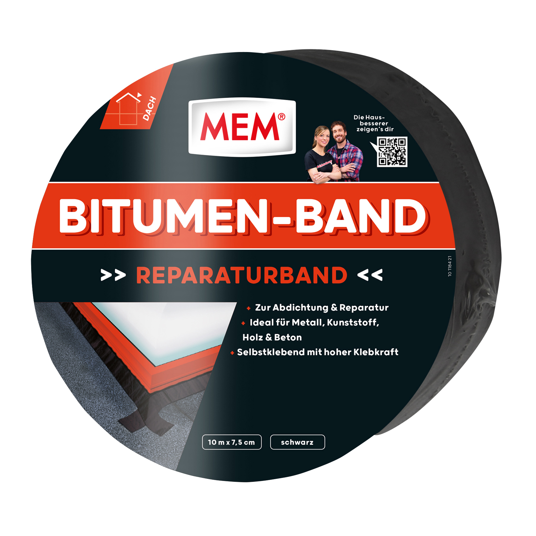 MEM Bitumen-Band, schwarz, 10 m x 7,5 cm