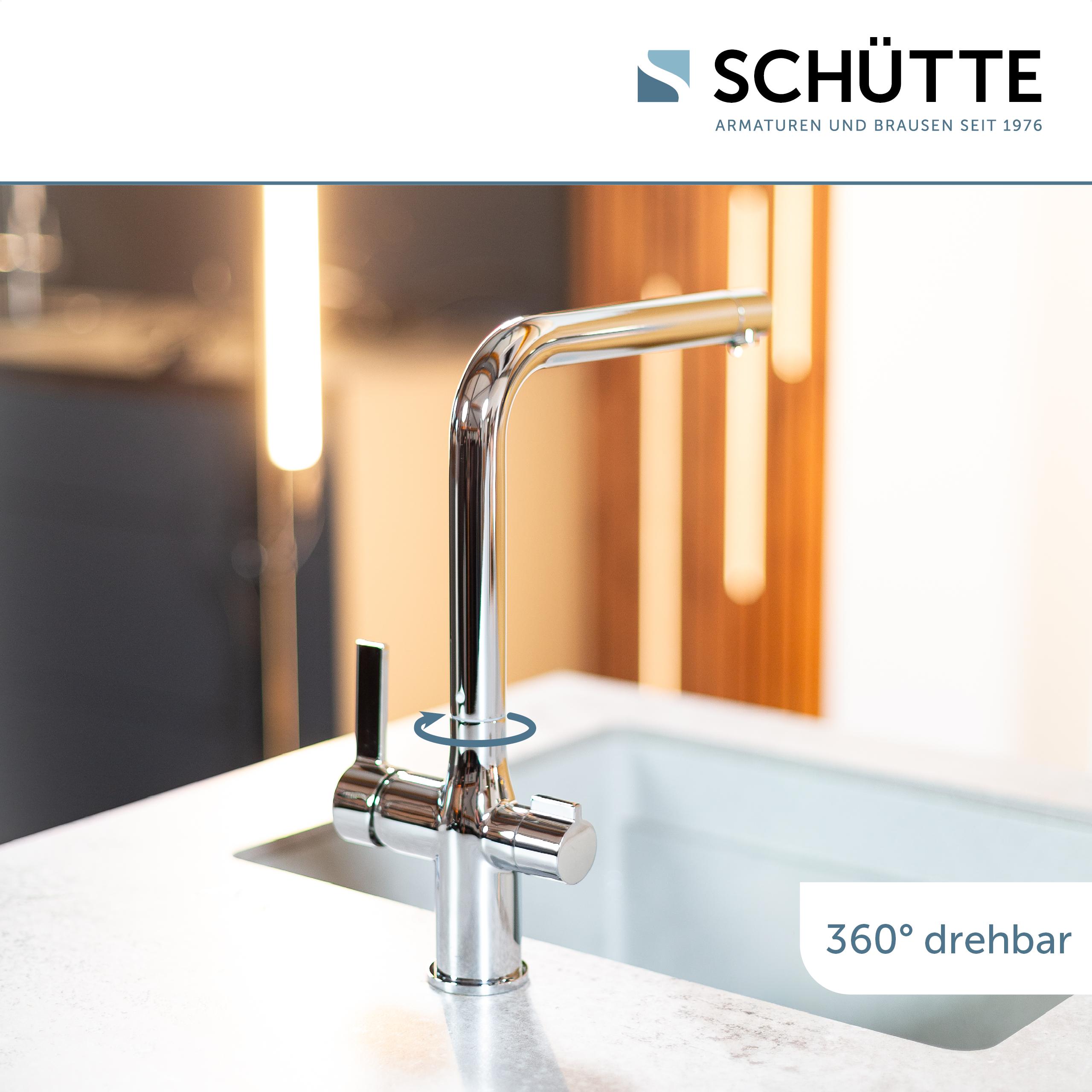 Schütte Trinkwasser-Spültischarmatur AQUASTAR PRO, Chrom, mit Filtersystem