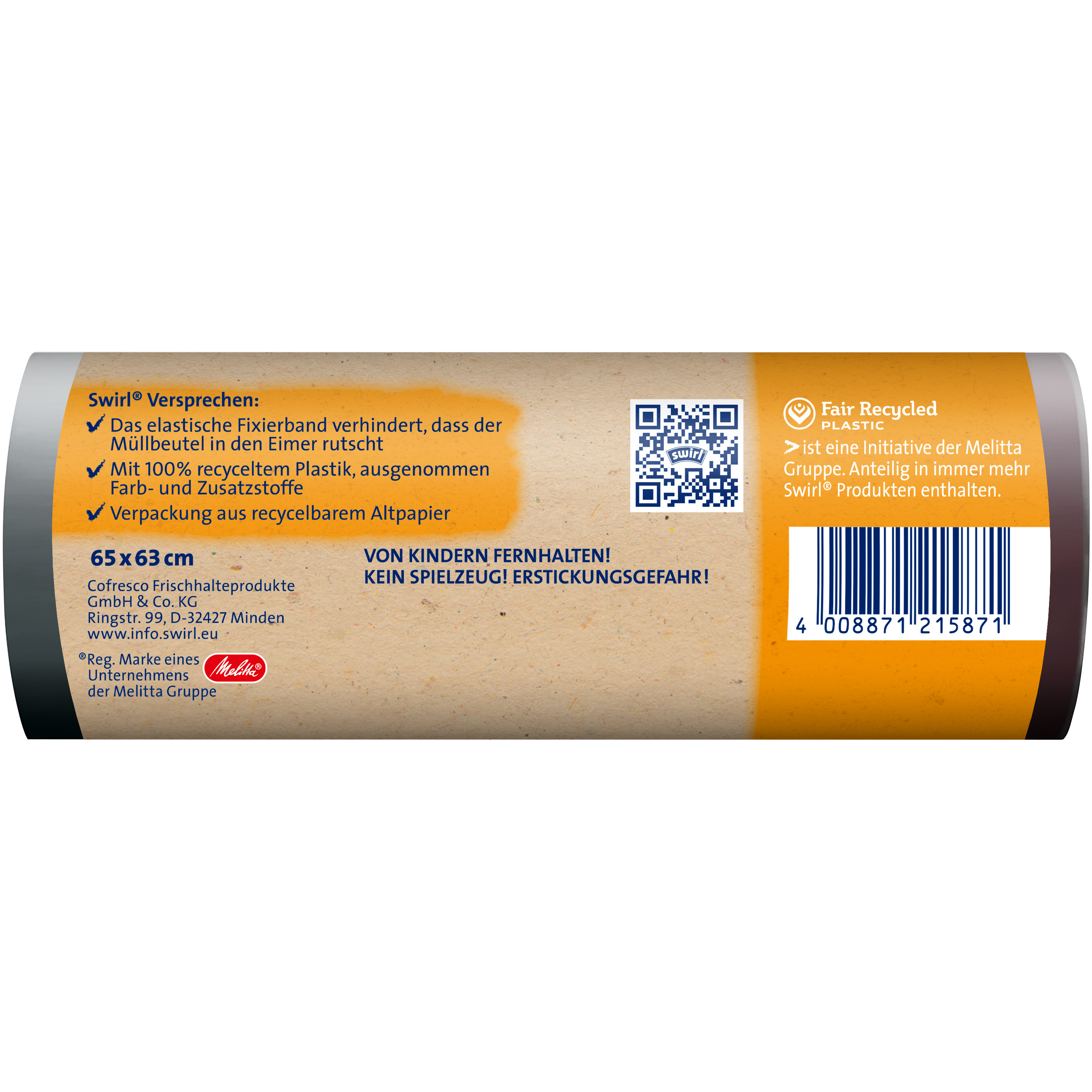 Swirl® Fixierband-Müllbeutel, 35 l Swirl® Fixierband-Müllbeutel, 35 l
