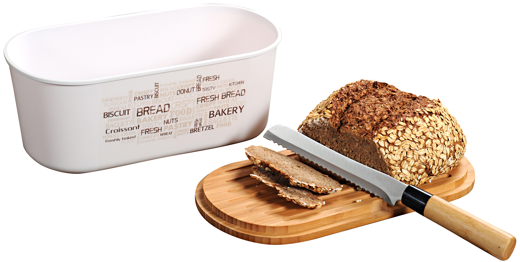 Kesper Brotbox, weiß, FSC, 34 x 14 x 18 cm Kesper Brotbox, weiß, FSC, 34 x 14 x 18 cm