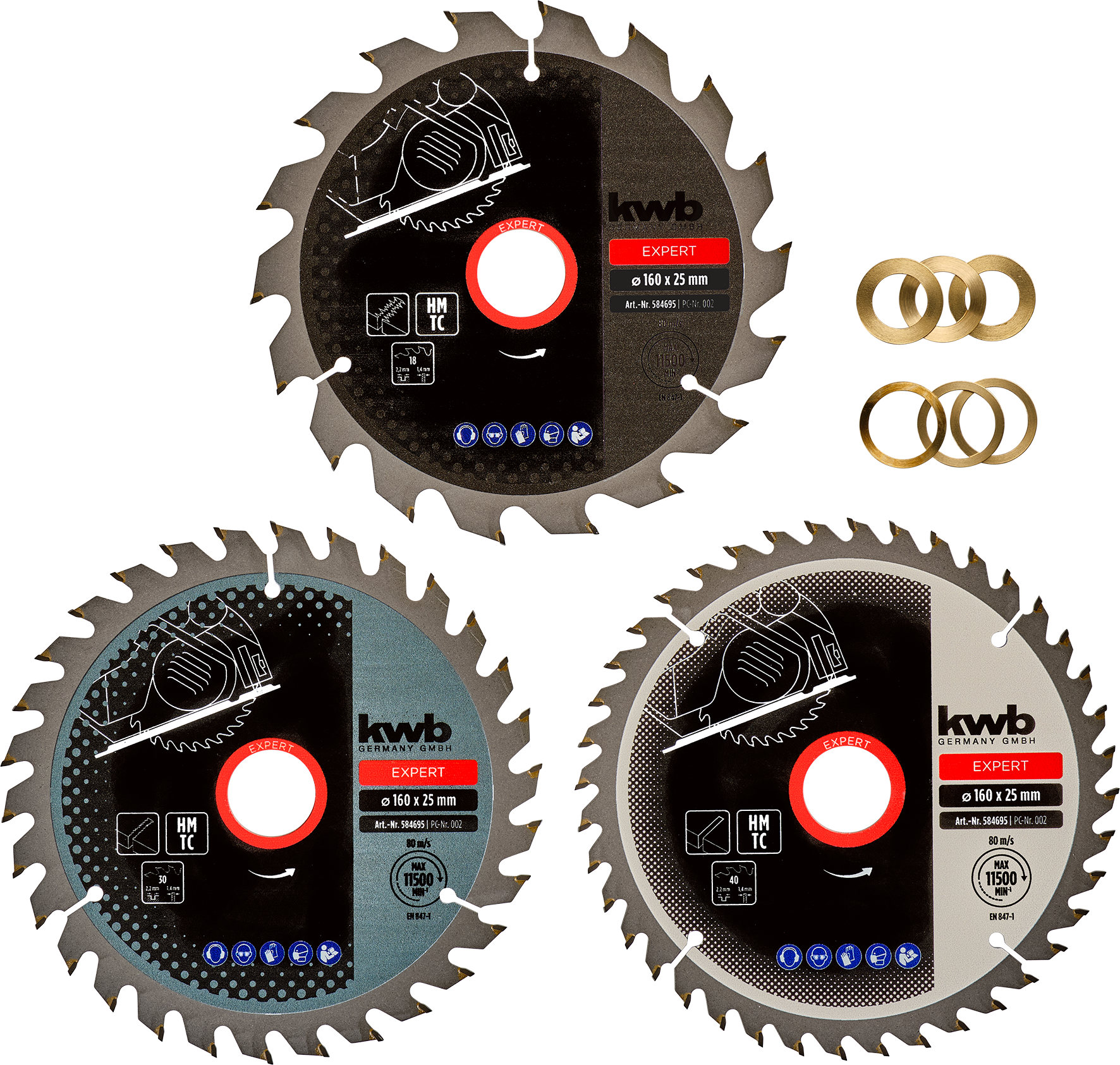 Kwb Kreissägeblattsatz 3t, 160 x 25 mm Kwb Kreissägeblattsatz 3t, 160 x 25 mm