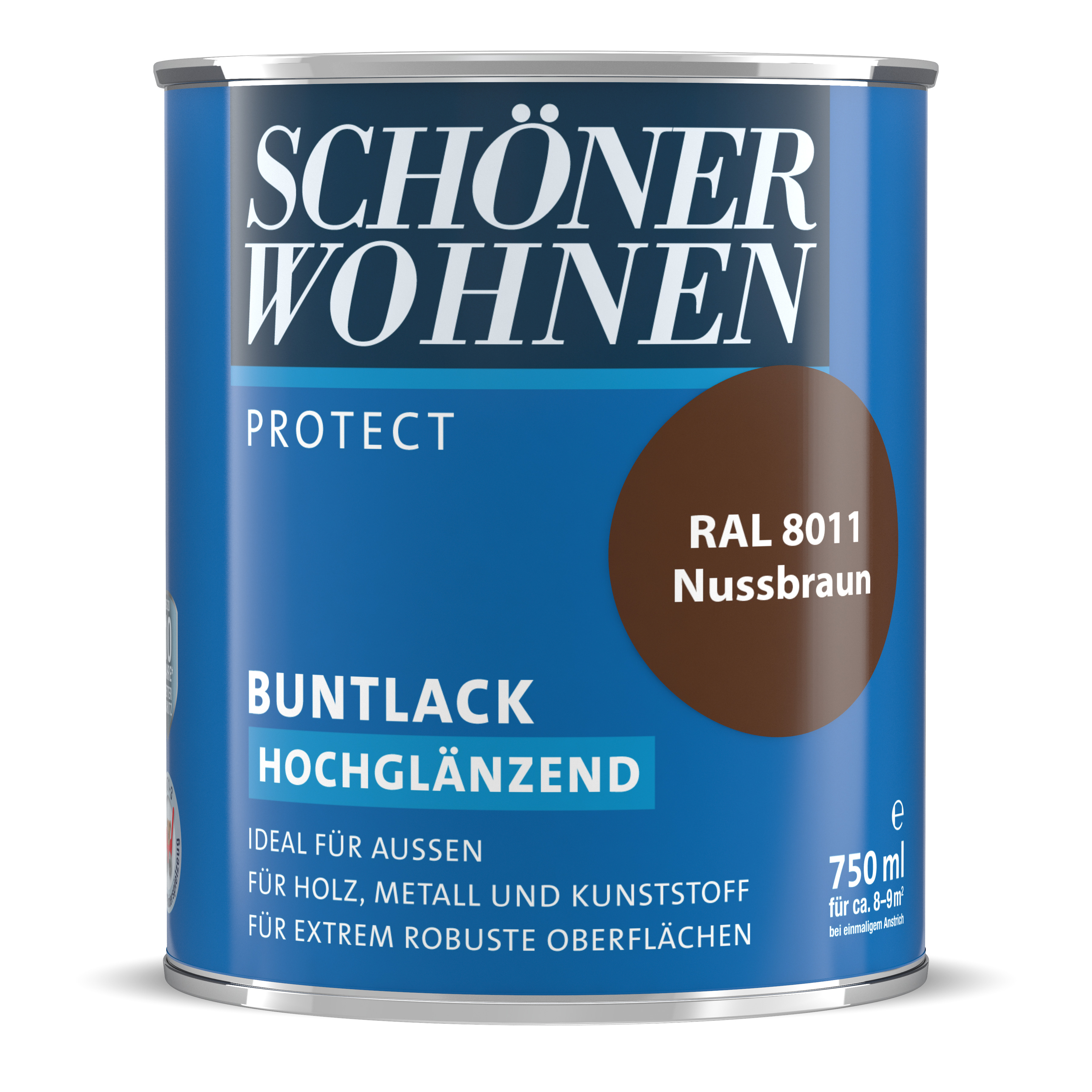 SW_2434-0750-8011 Schöner Wohnen Protect Buntlack, hochglänzend, nussbraun