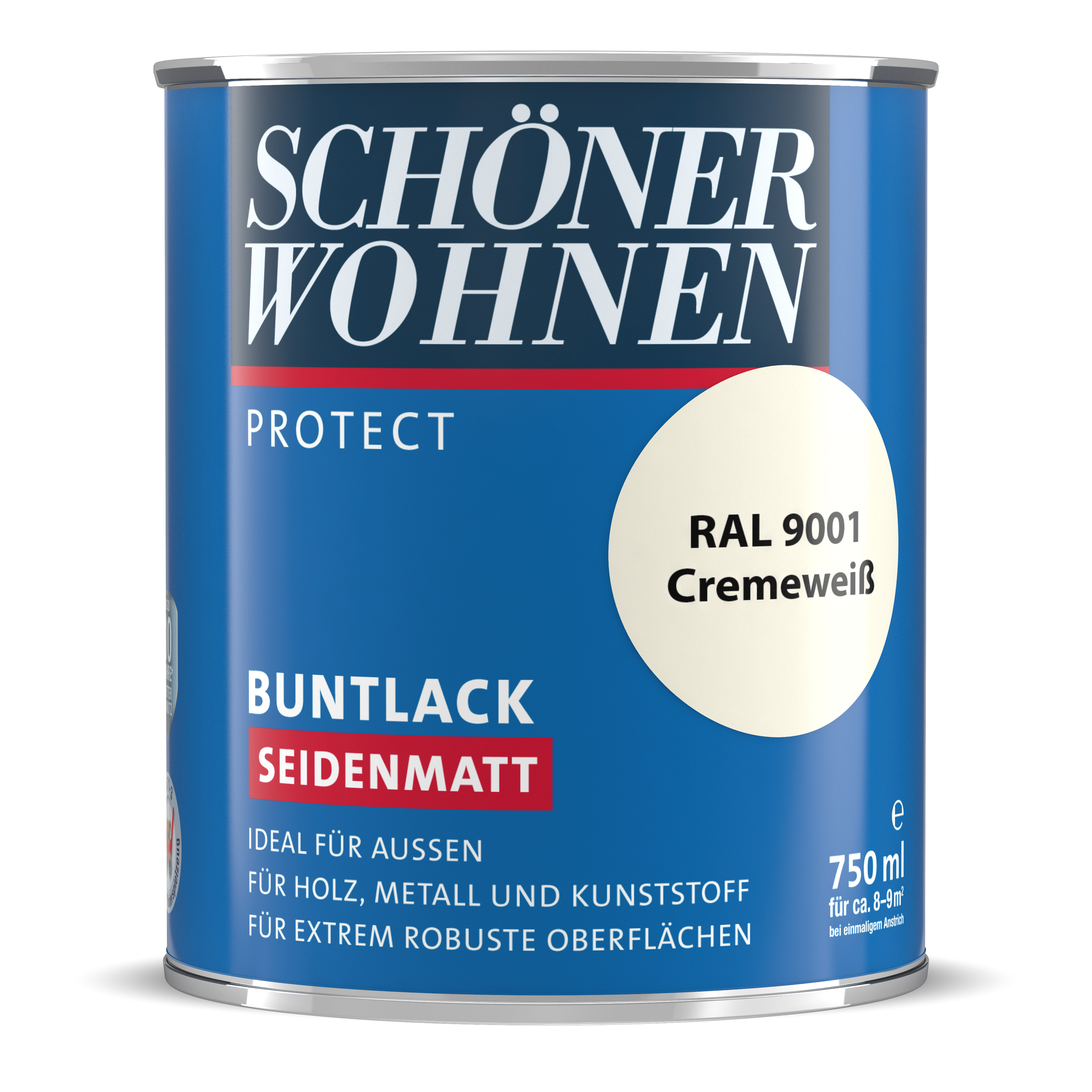 Schöner Wohnen Protect Buntlack, seidenmatt, cremeweiß