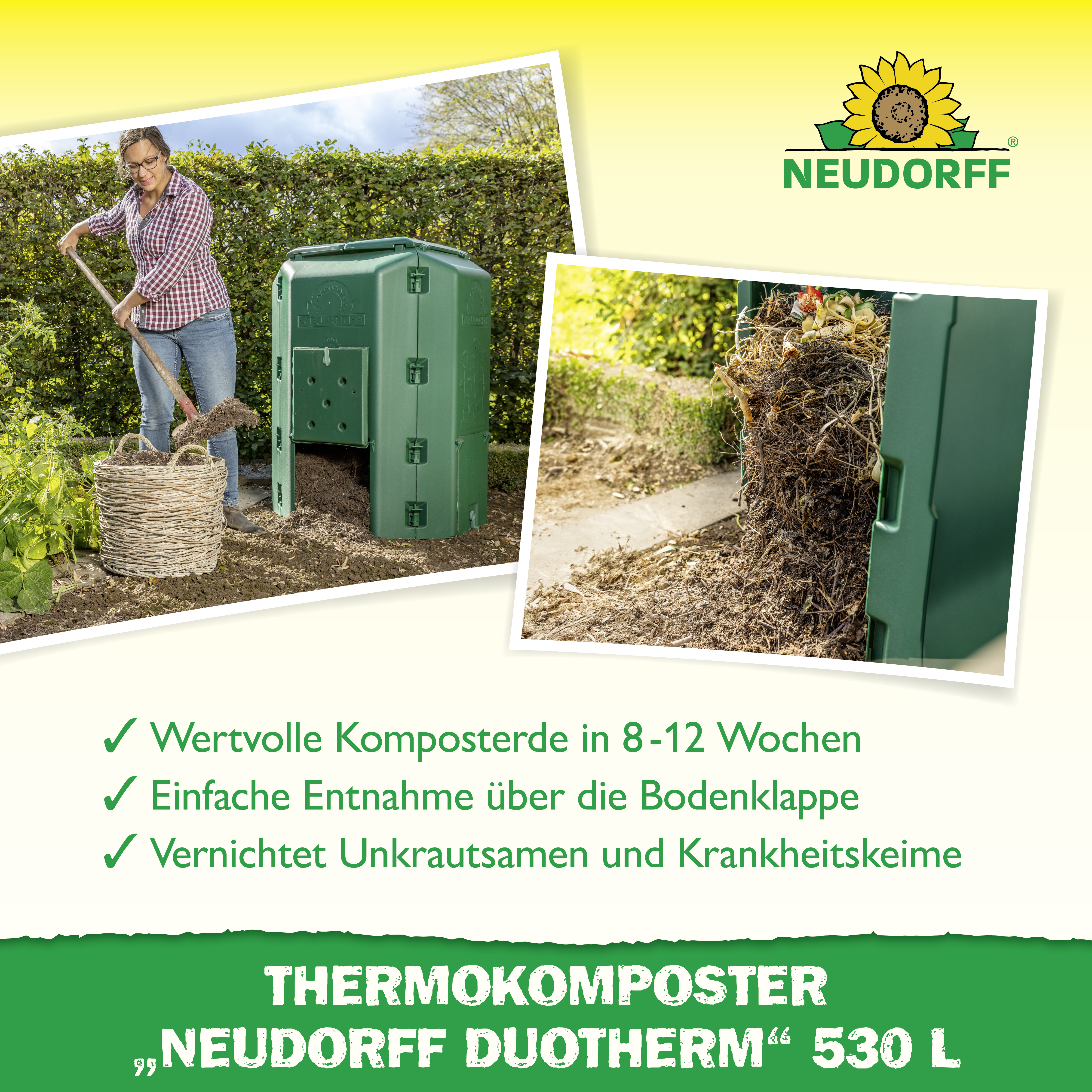 Neudorff Thermokomposter "DuoTherm", 530 L