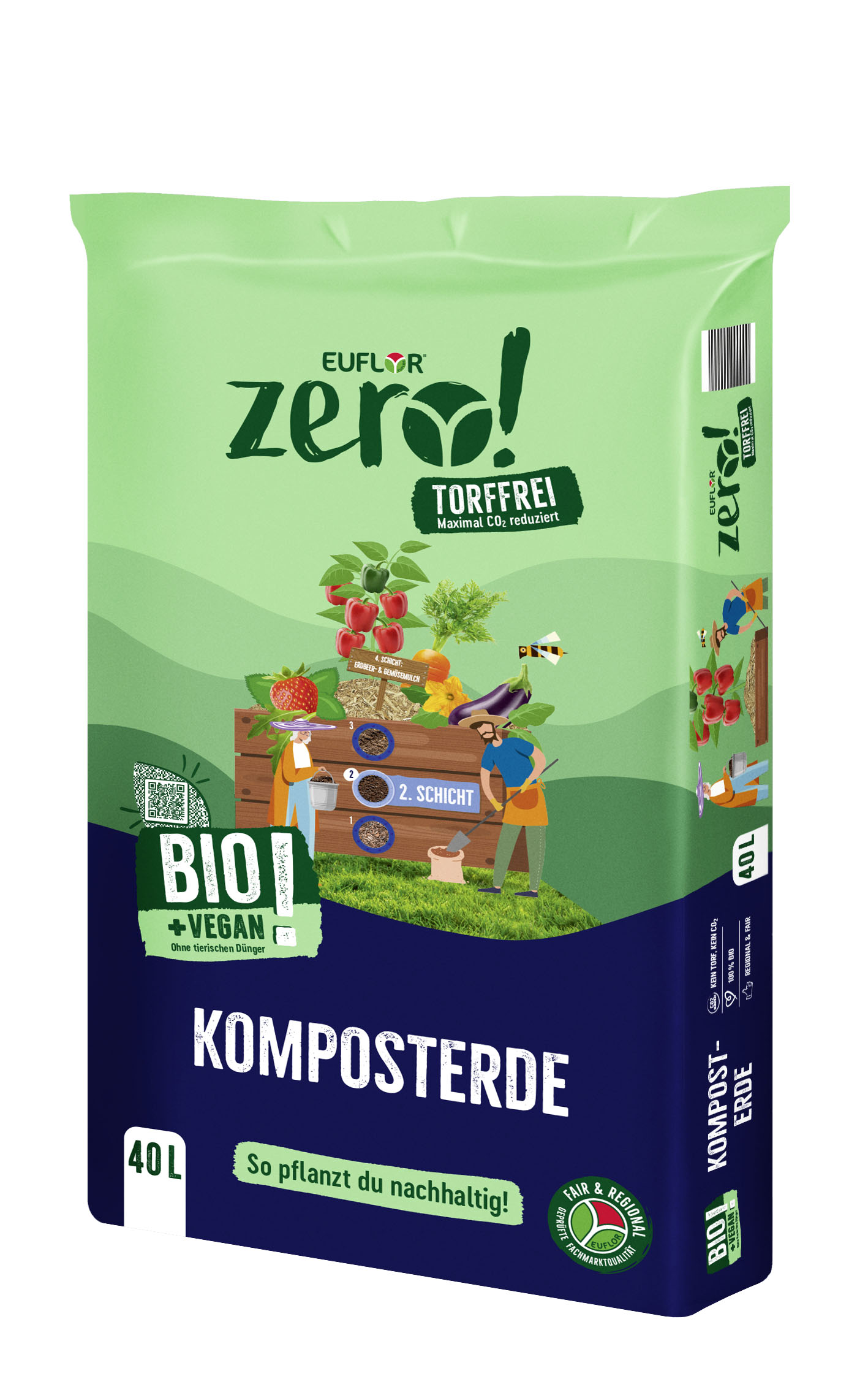 4008089016949_Zero_40L_Komposterde-3D Euflor zero! Bio Komposterde, 40 L