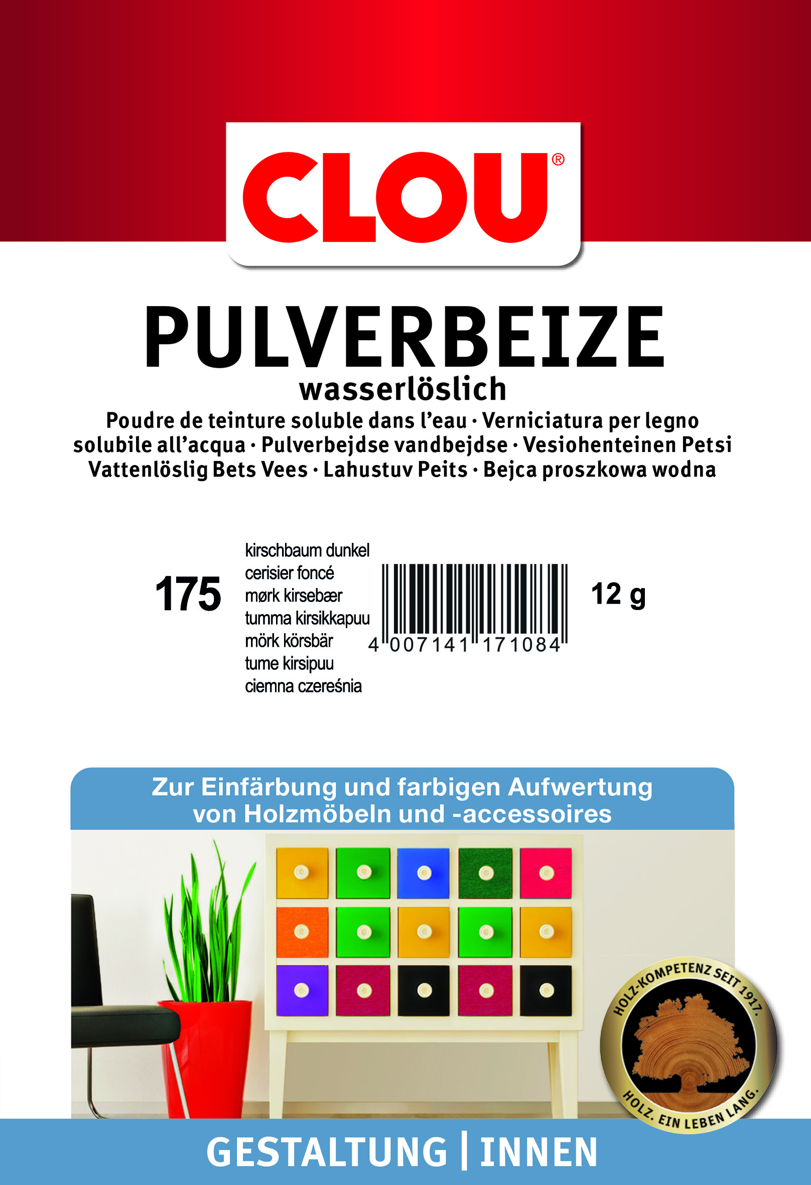 Clou Pulverbeize Nr. 175 Kirschbaum Dunkel