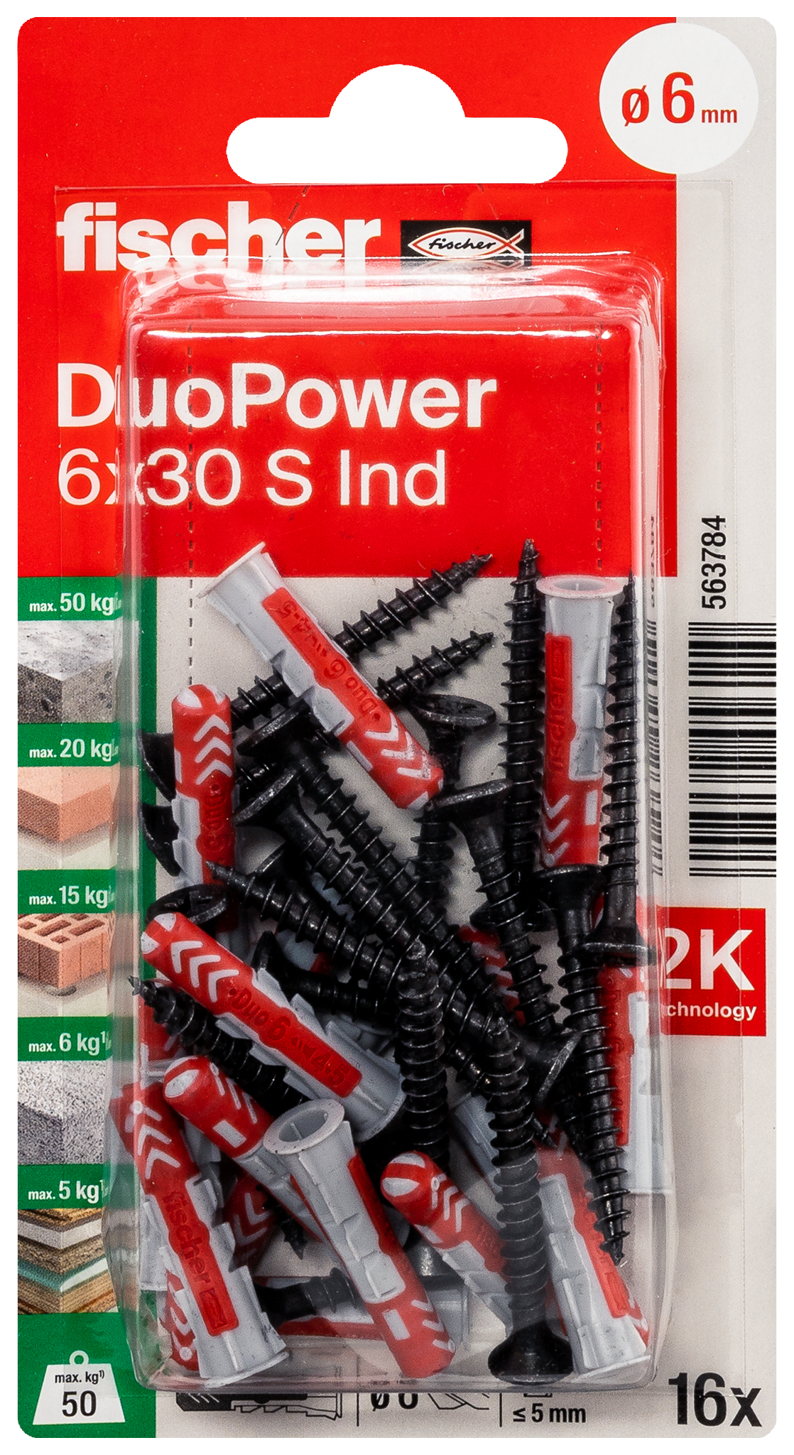 fischer DuoPower Universaldübel 6 x 30 S Ind K (16) fischer DuoPower Universaldübel 6 x 30 S Ind K (16)
