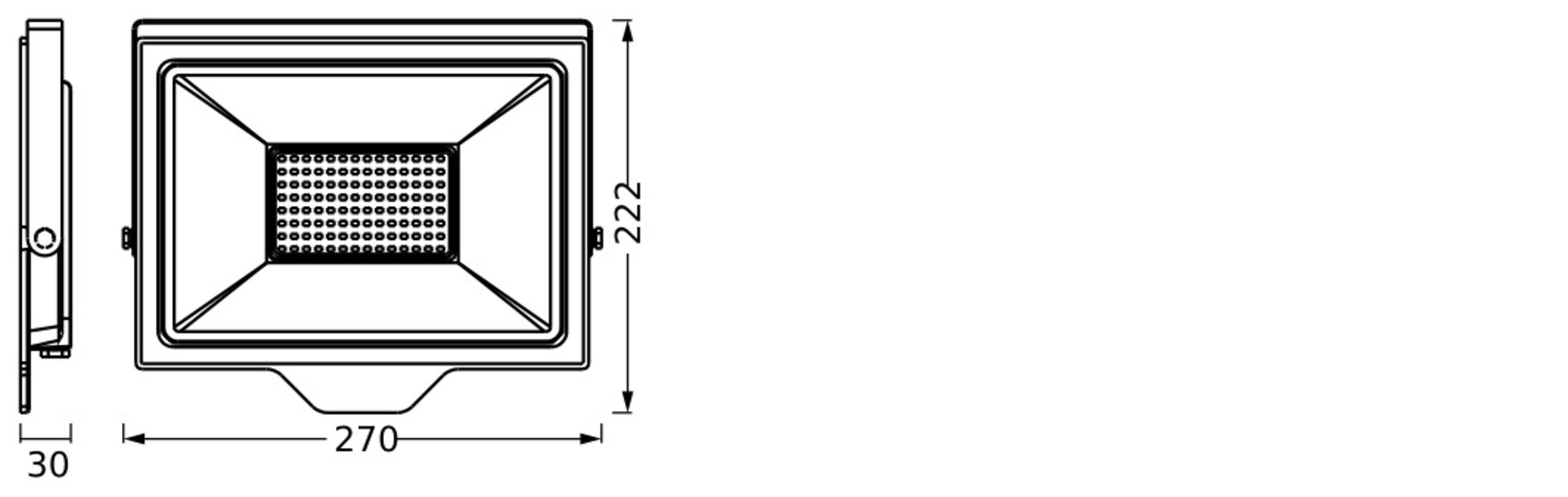 Osram Flutlicht Essential, 100W, schwarz