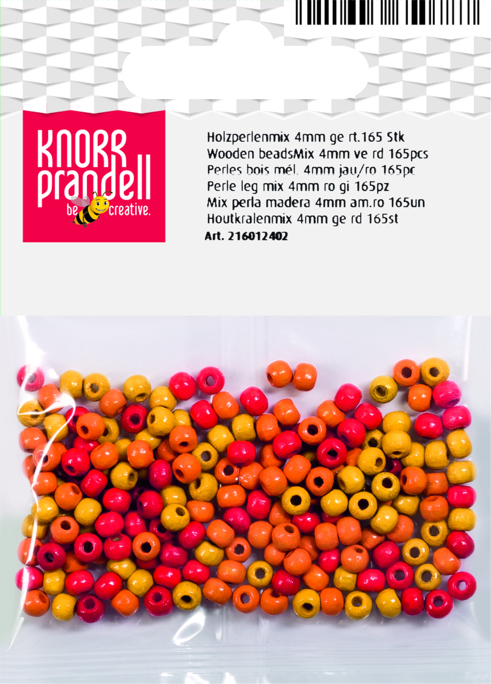 Knorr prandell Holzperle 4 mm, ge rot Mix 165er Knorr prandell Holzperle 4 mm, ge rot Mix 165er