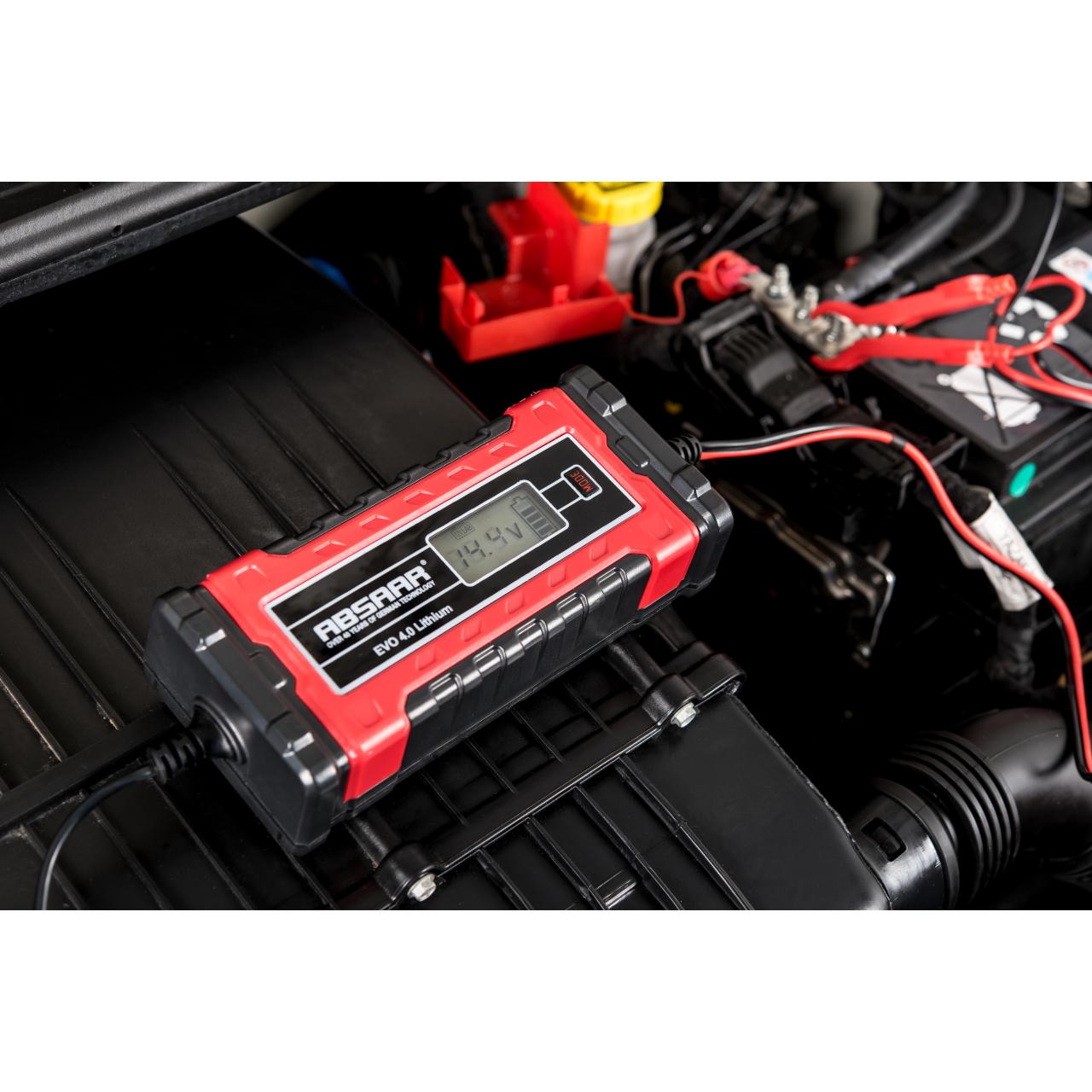 306703pVOO2nK64N9An ABSAAR BATTERIELADEGERÄT EVO 4.0, 4A, 6/12V