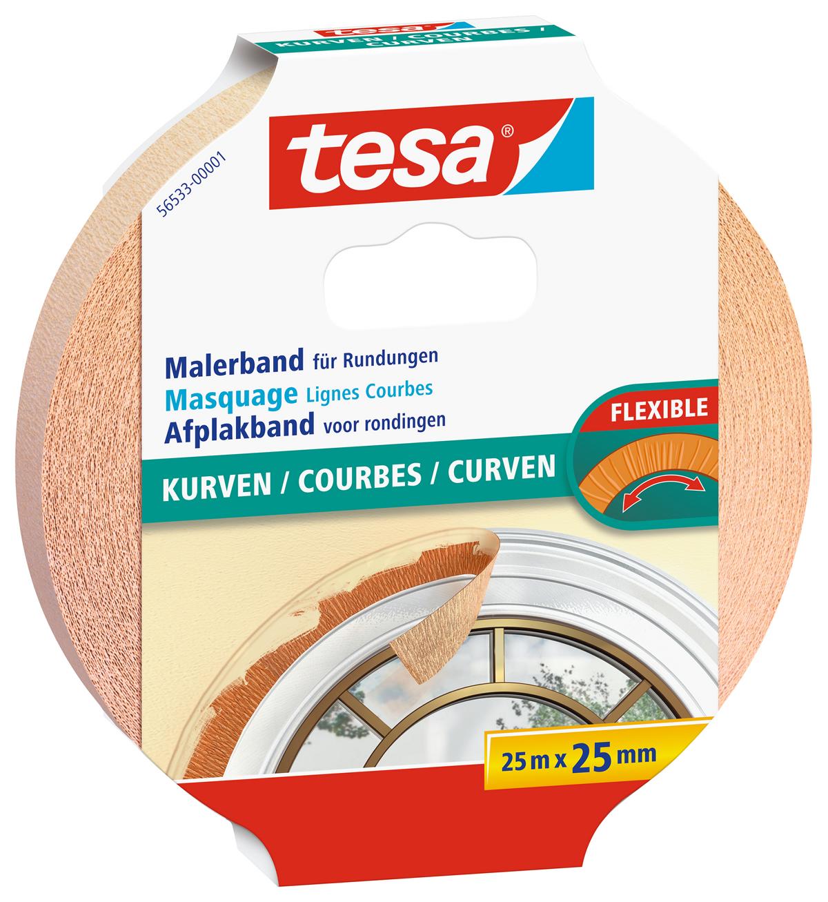 tesa_masking_565330000100_LI406_left_pa tesa Malerband für Rundungen, 25 mm