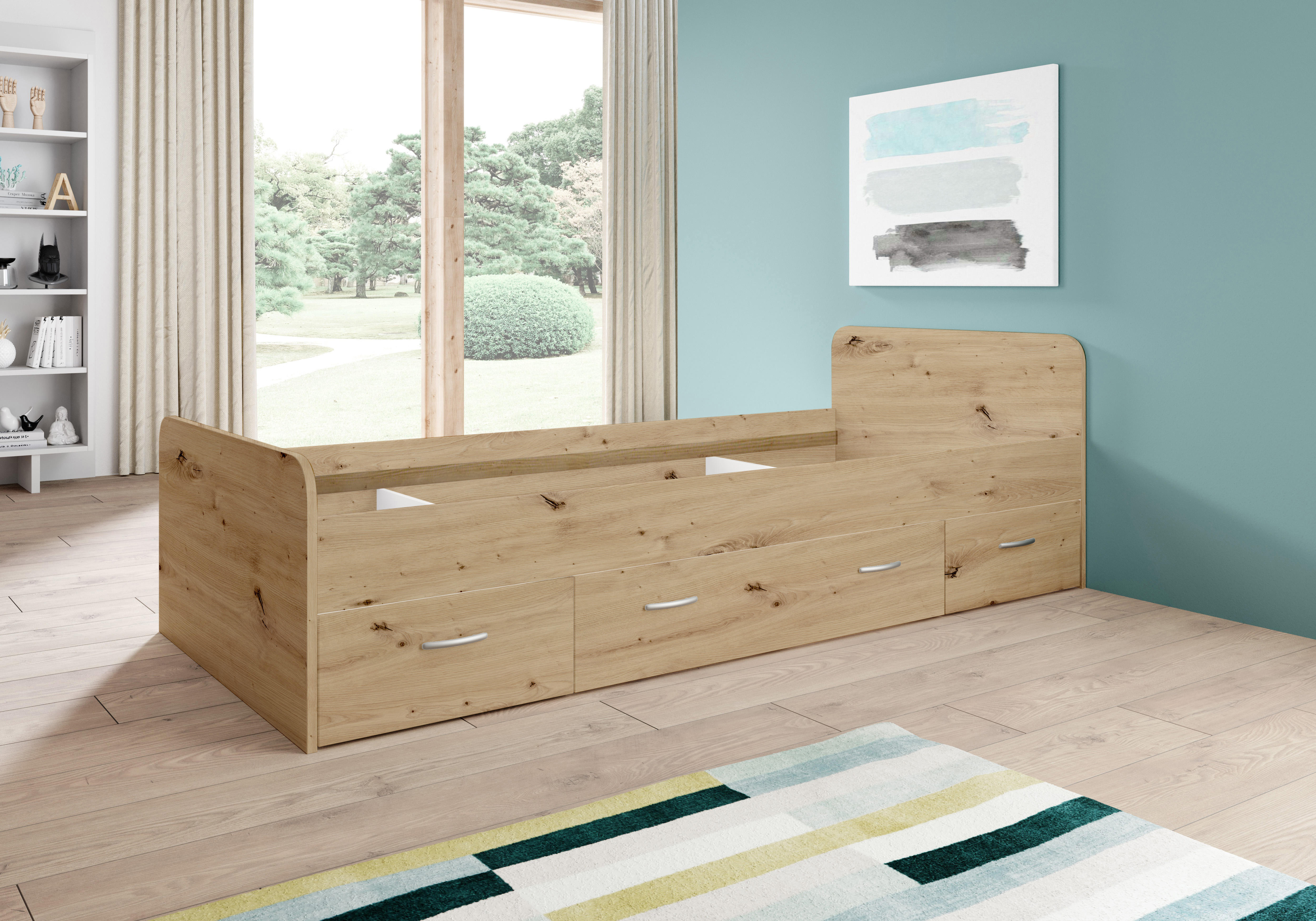 Pol-Power Bett Boro, artisan/eiche