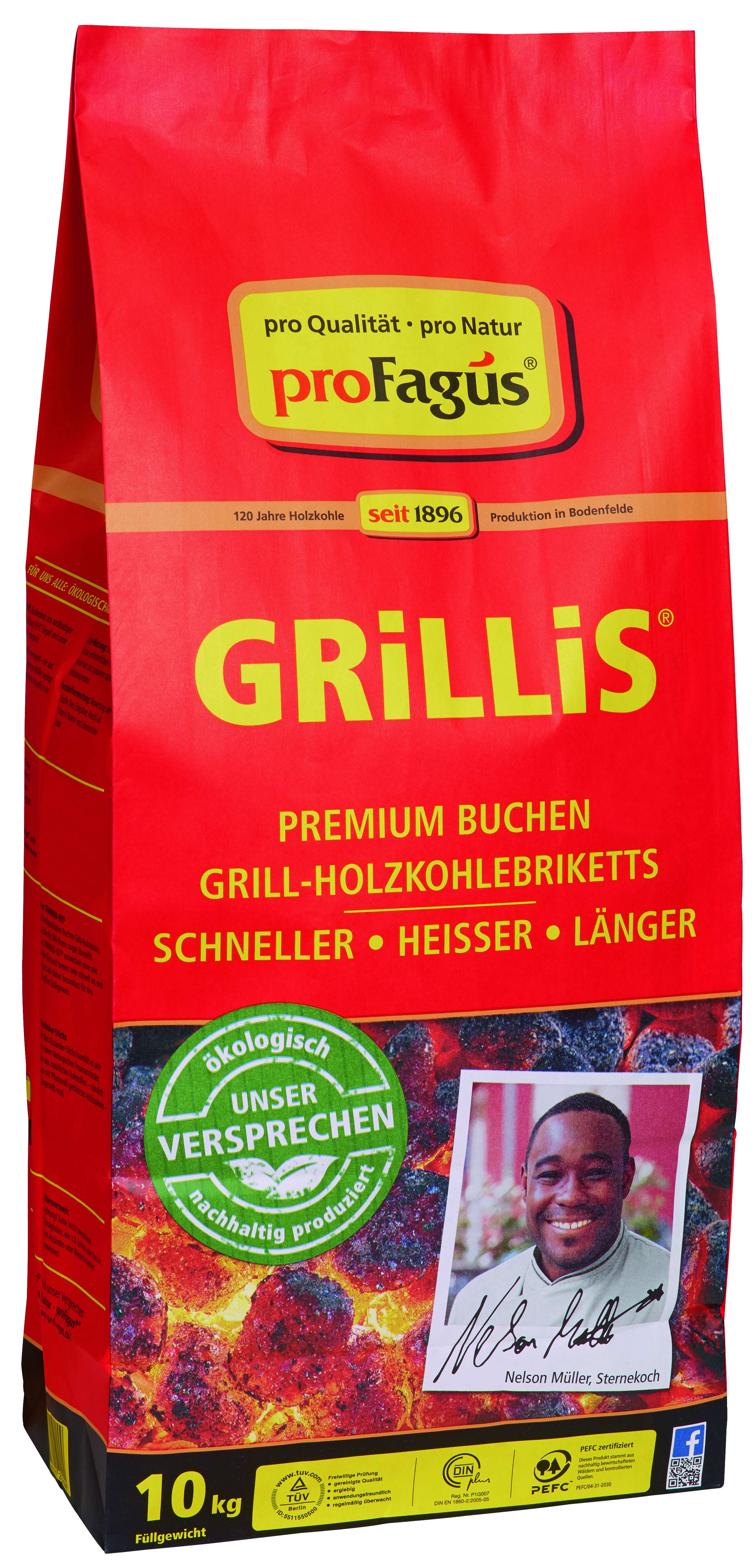 proFagus Grill-Holzkohle Brikkets 10 kg Der Sommer Hit