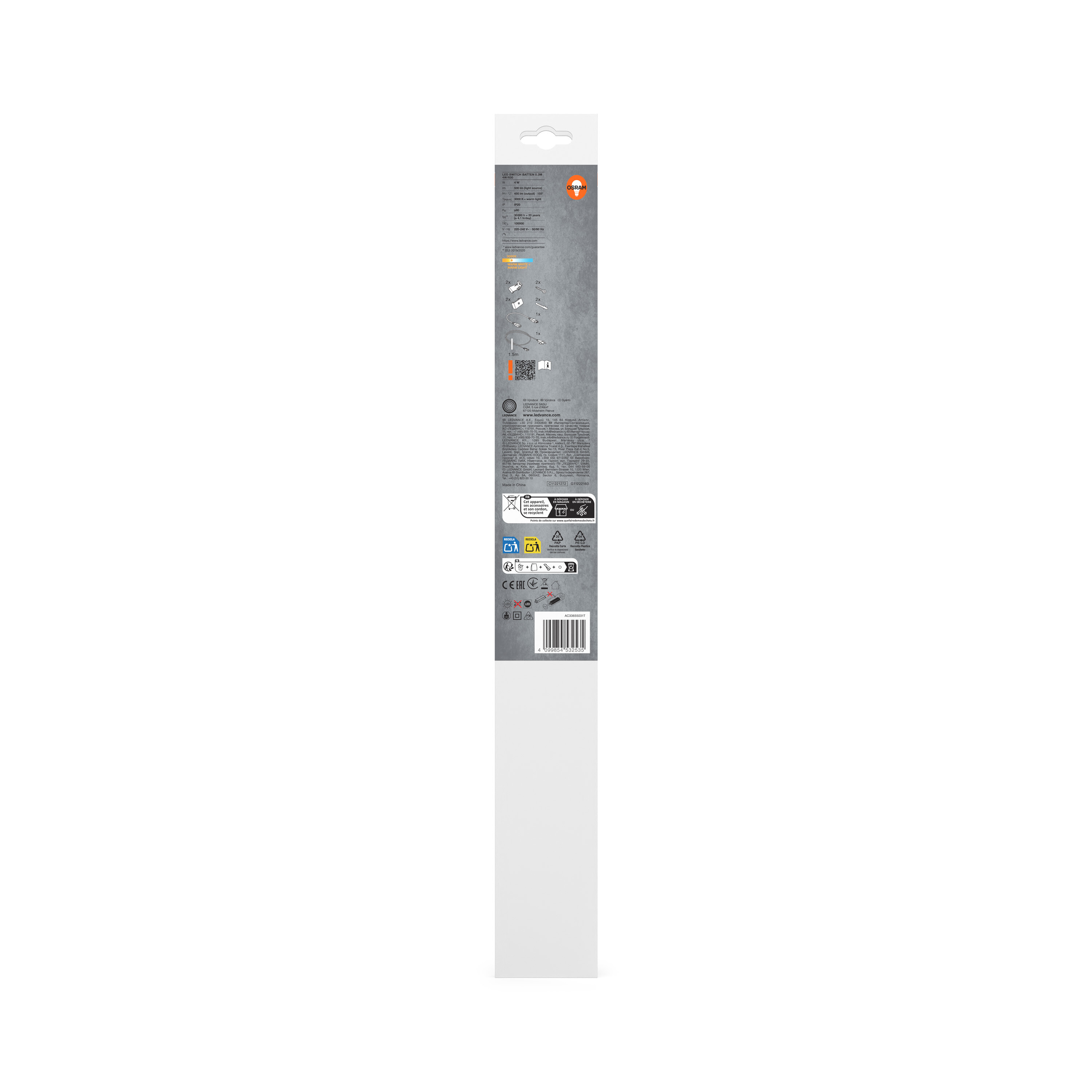 Osram Lichtleiste "LED Switch Batten", 300 mm, 4W, 3000K