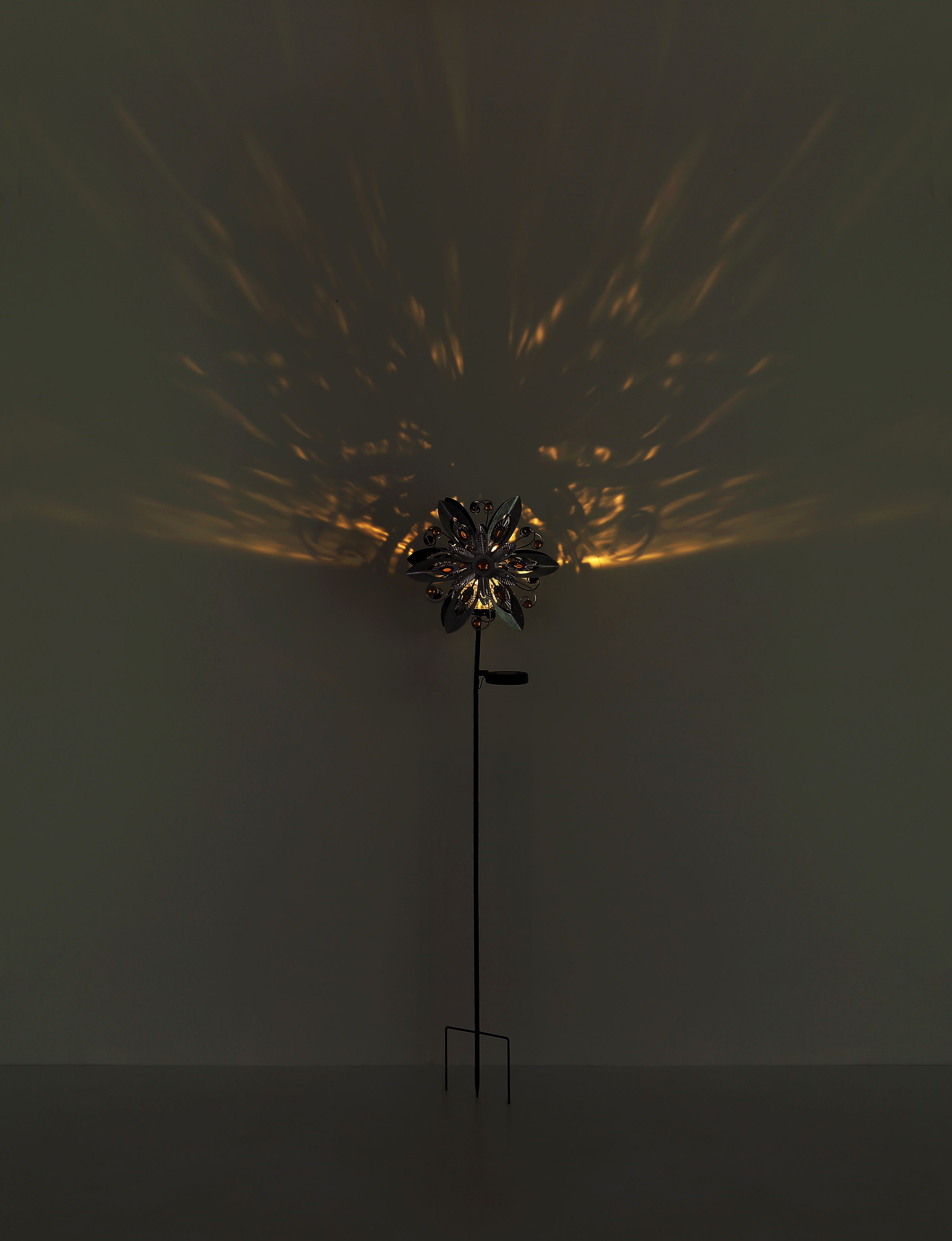 Globo Solarleuchte Metall silbergrau, 1xLED