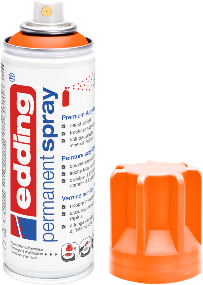 Edding 5200 Permanentspray Premium Acryllack neonorange matt Edding 5200 Permanentspray Premium Acryllack neonorange matt