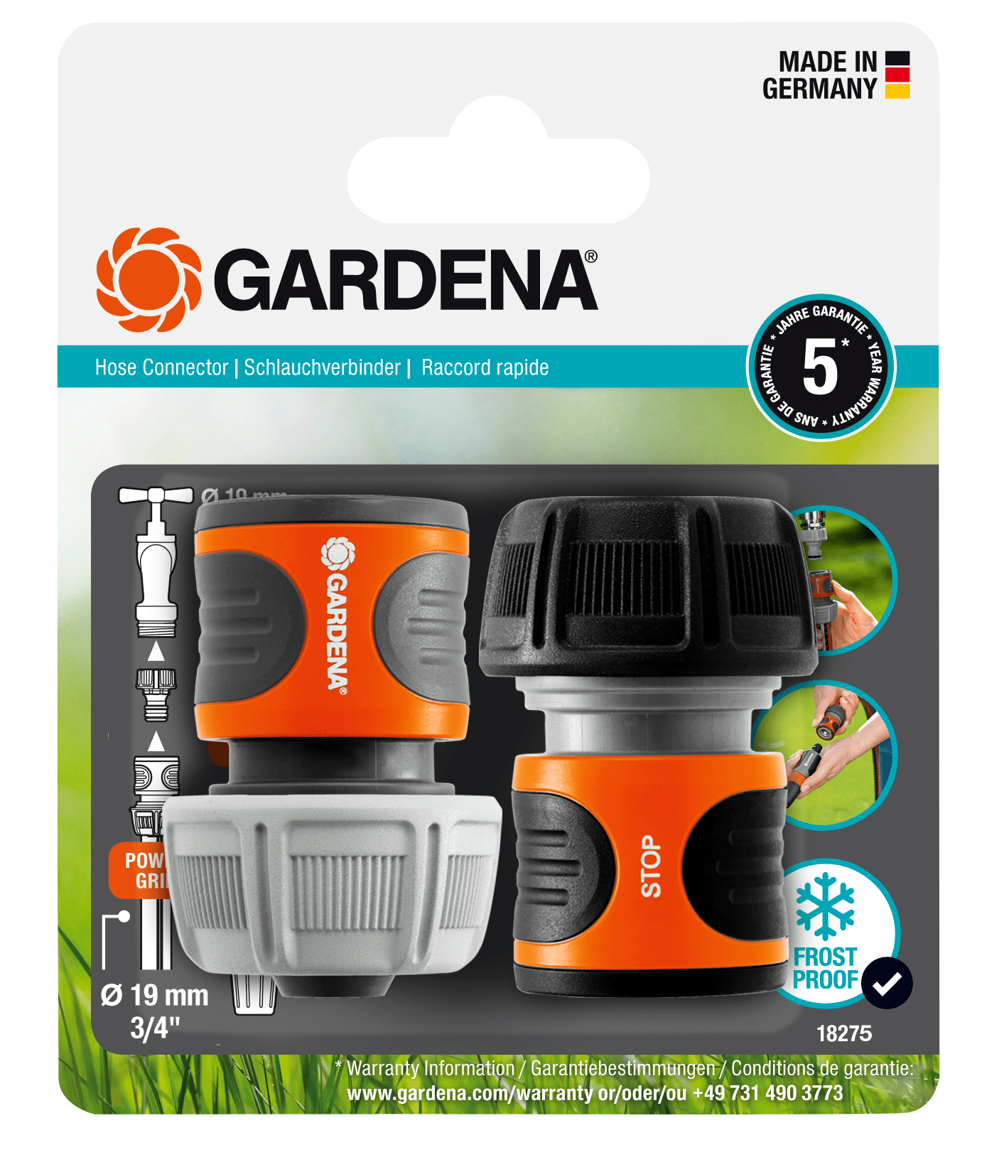 UV-200450 Gardena Schlauchverbinder-Satz 19 mm