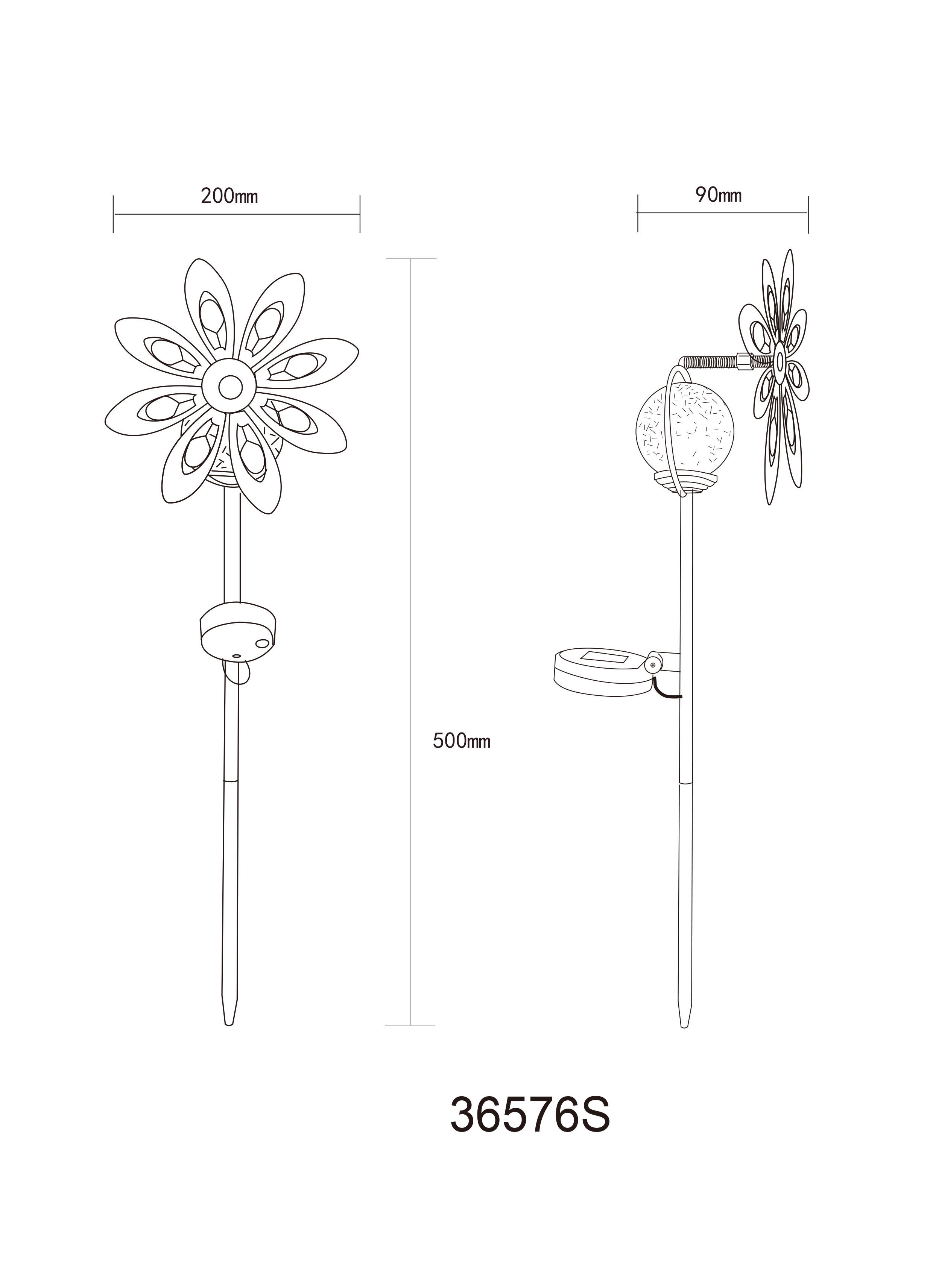 Globo Solarleuchte Metall silbergrau, 1xLED