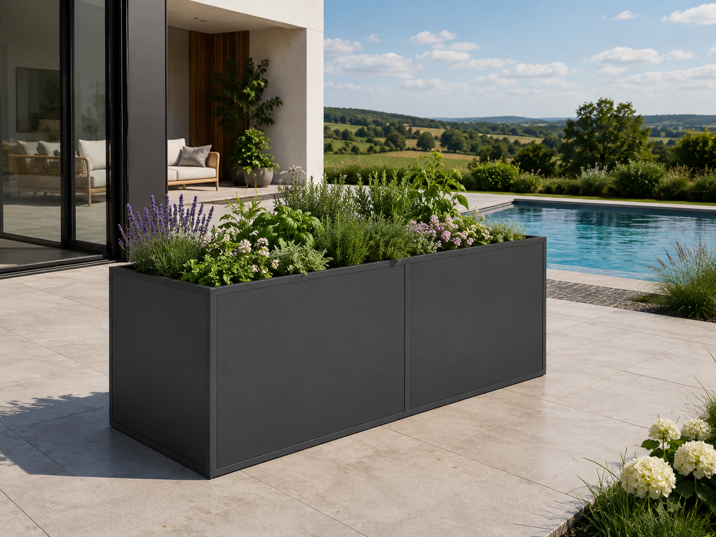 KGT Aluminium-Hochbeet 210, Profilsystem "anthrazit-grau"