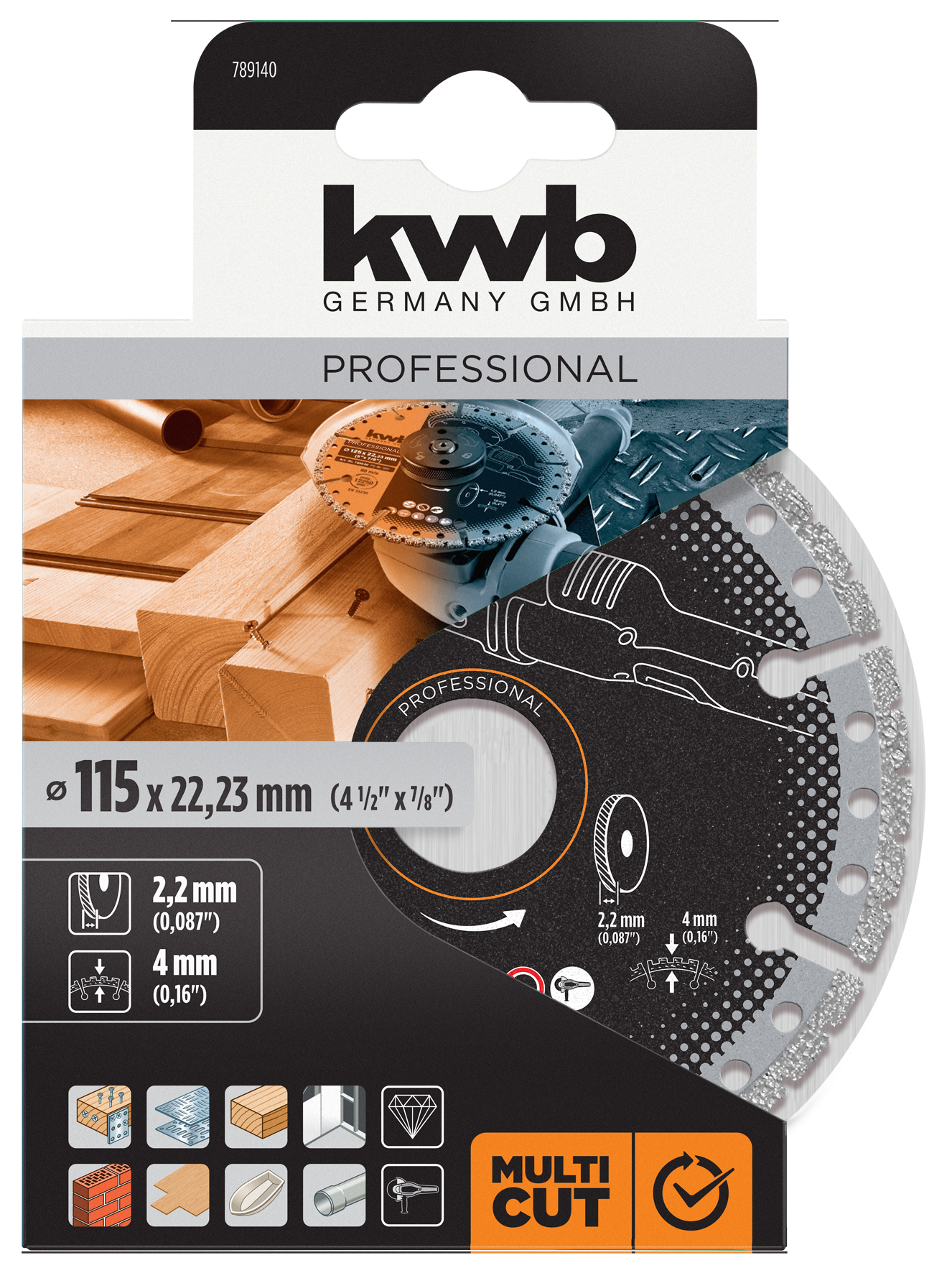Kwb Diamant-Trennscheibe Multi, 115 mm Kwb Diamant-Trennscheibe Multi, 115 mm