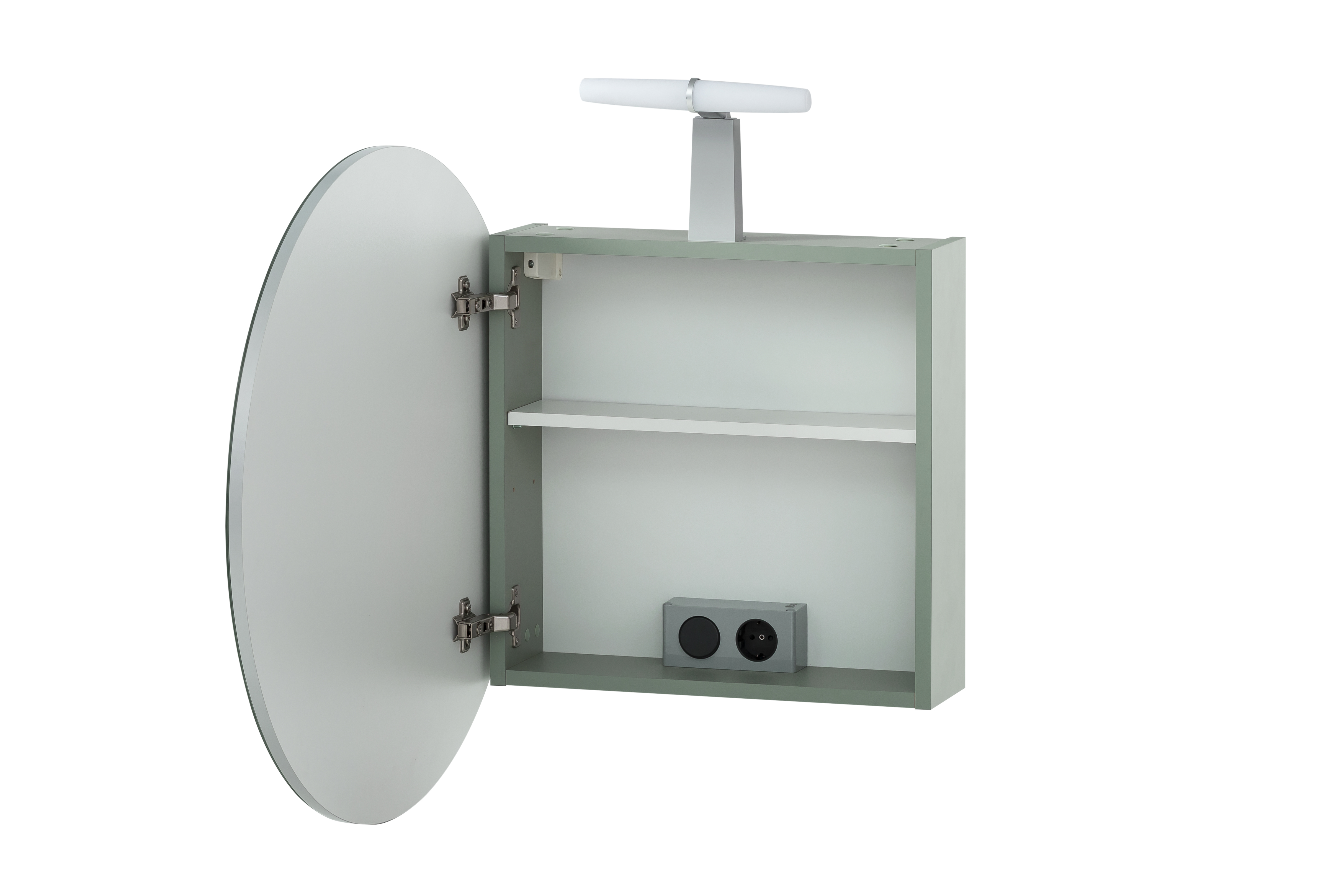 W. Schildmeyer Spiegelschrank Bjarne 650, rund, pistazie W. Schildmeyer Spiegelschrank Bjarne 650, rund, pistazie