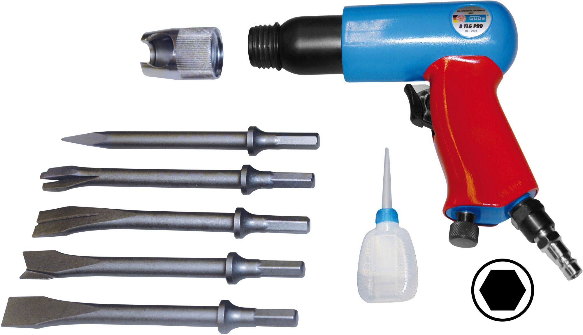 75180 Güde Proline Meisselhammer-Set, 8-teilig