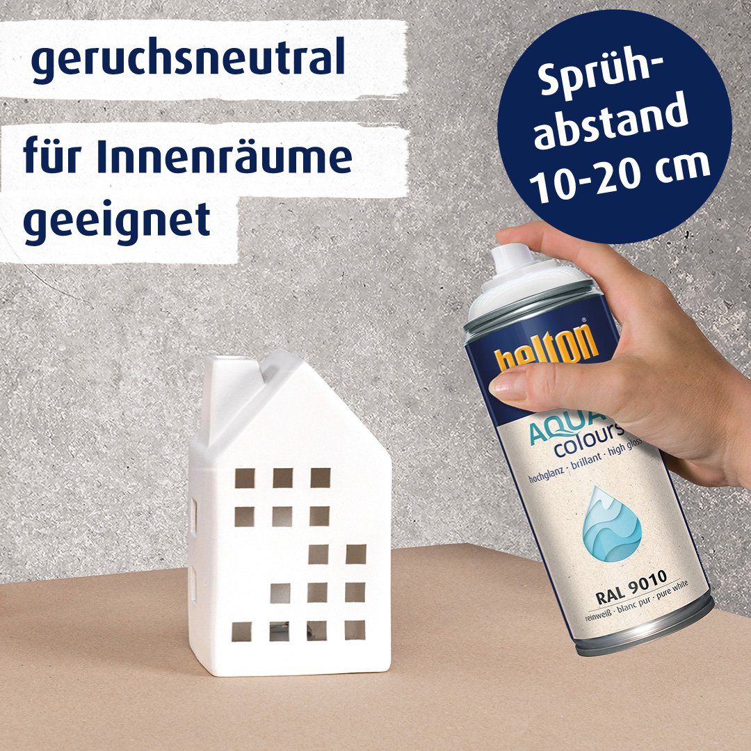 belton free Wasserlack reinweiß hochglänzend, 400ml