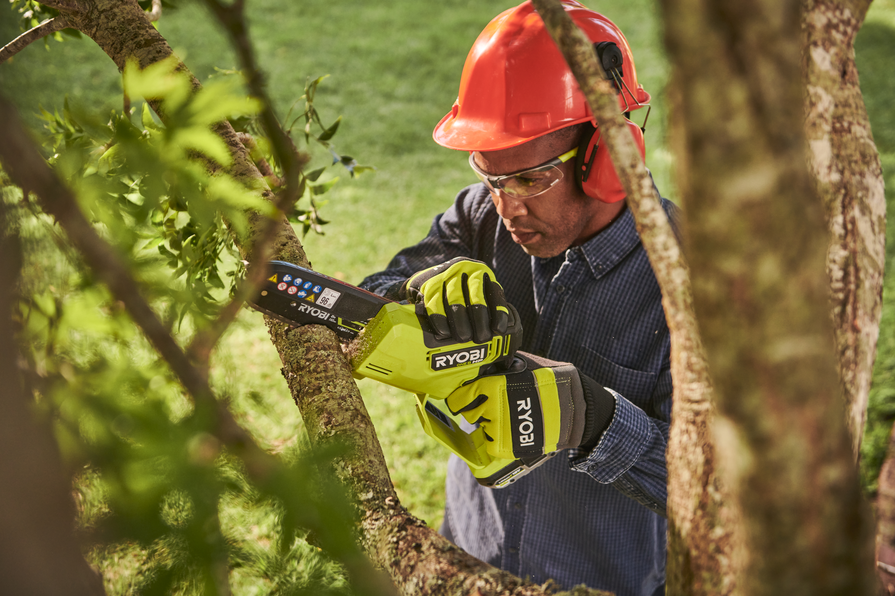 Ryobi 18 V ONE+ HP Brushless Akku-Astsäge RY18PSX15A-0, ohne Akku und Ladegerät
