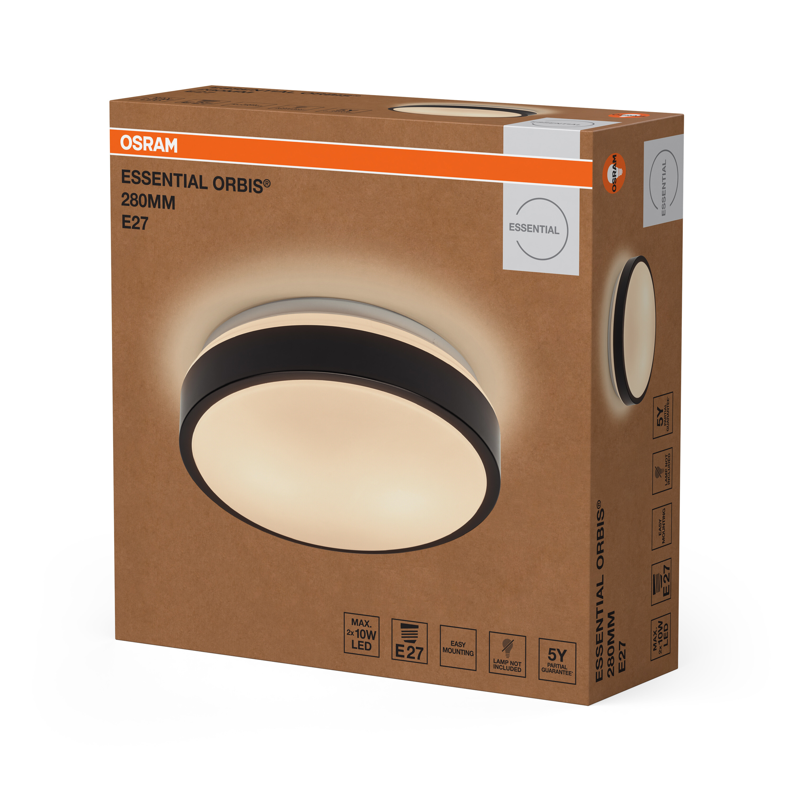 Osram ORBIS Essential 280, 2XE27, schwarz