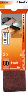 910708-300 Kwb Schleifband, 40 x 303 mm, K80