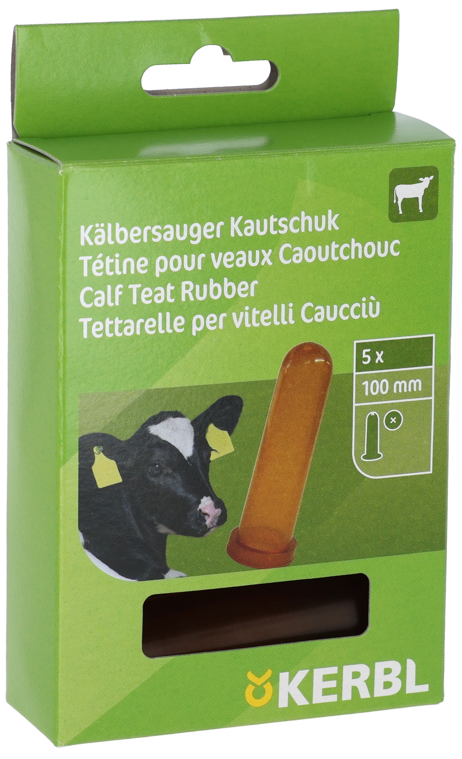 Kerbl Kautschuk-Sauger, 100 mm, 5 St. im Pack