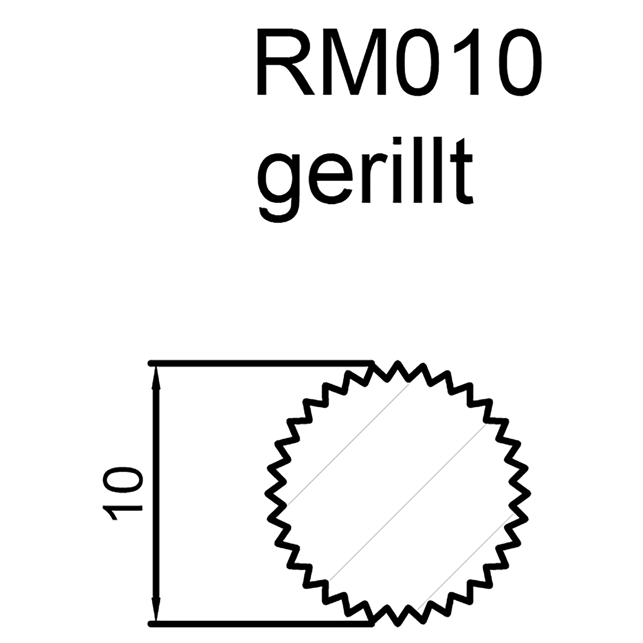 Neuhofer Riffelstab, 1 cm