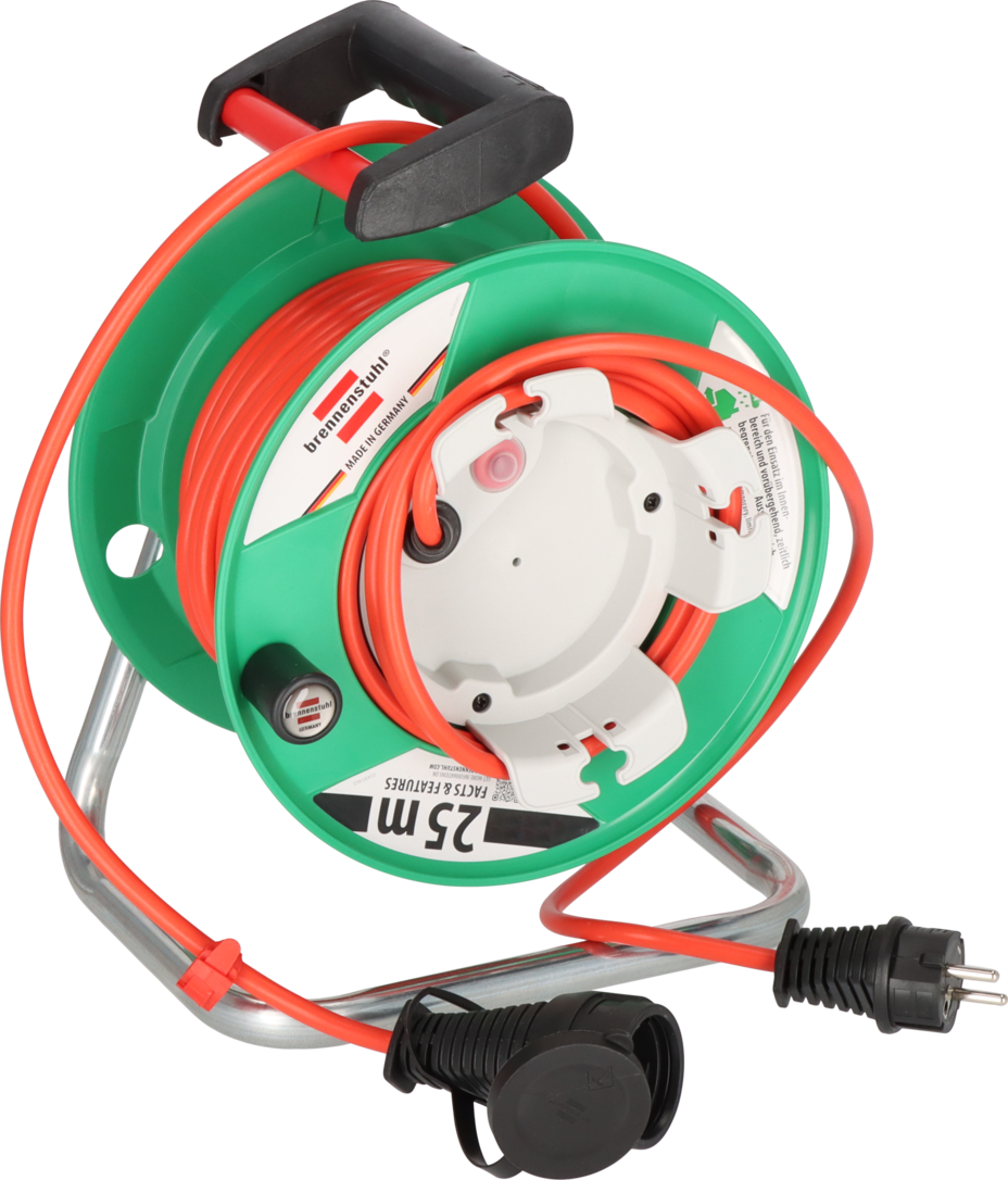 Brennenstuhl Garant® G IP44 Gartenkabeltrommel, 23+2 m Kabel in rot