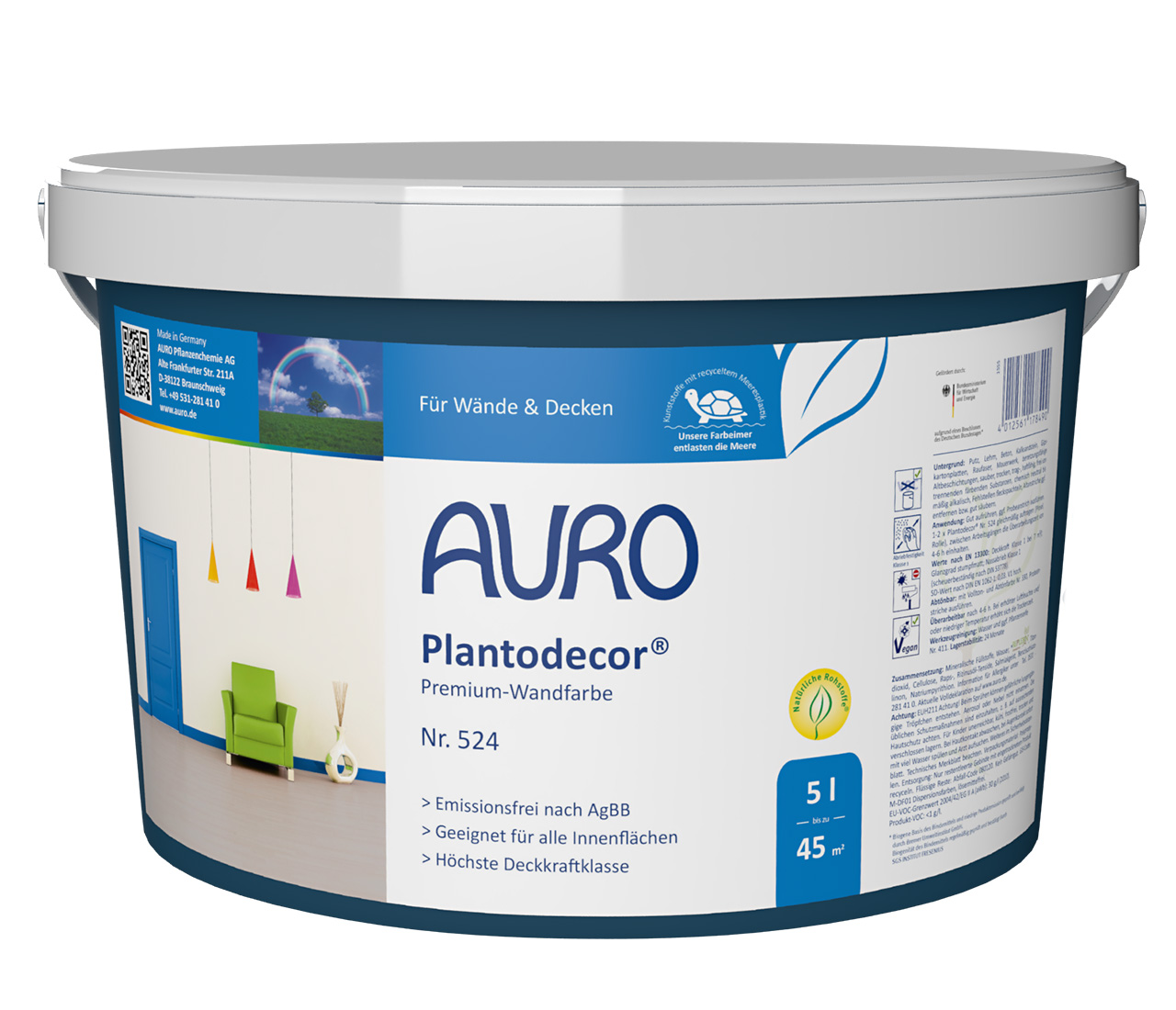 Auro Wandfarbe Plantodekor Premium, 5L