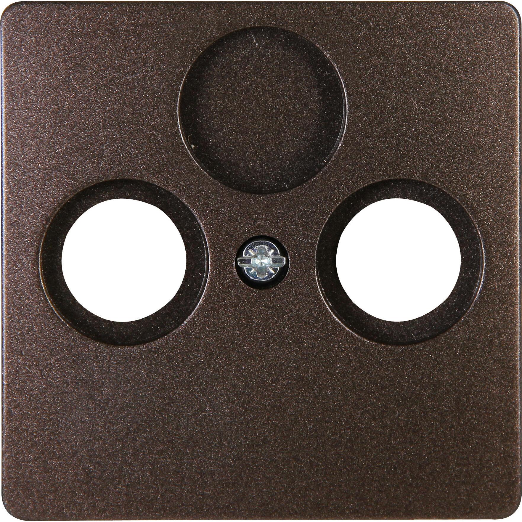 Kopp PARIS Antennen-Abdeckung TV/RF 2-fach, palisander Kopp PARIS Antennen-Abdeckung TV/RF 2-fach, palisander