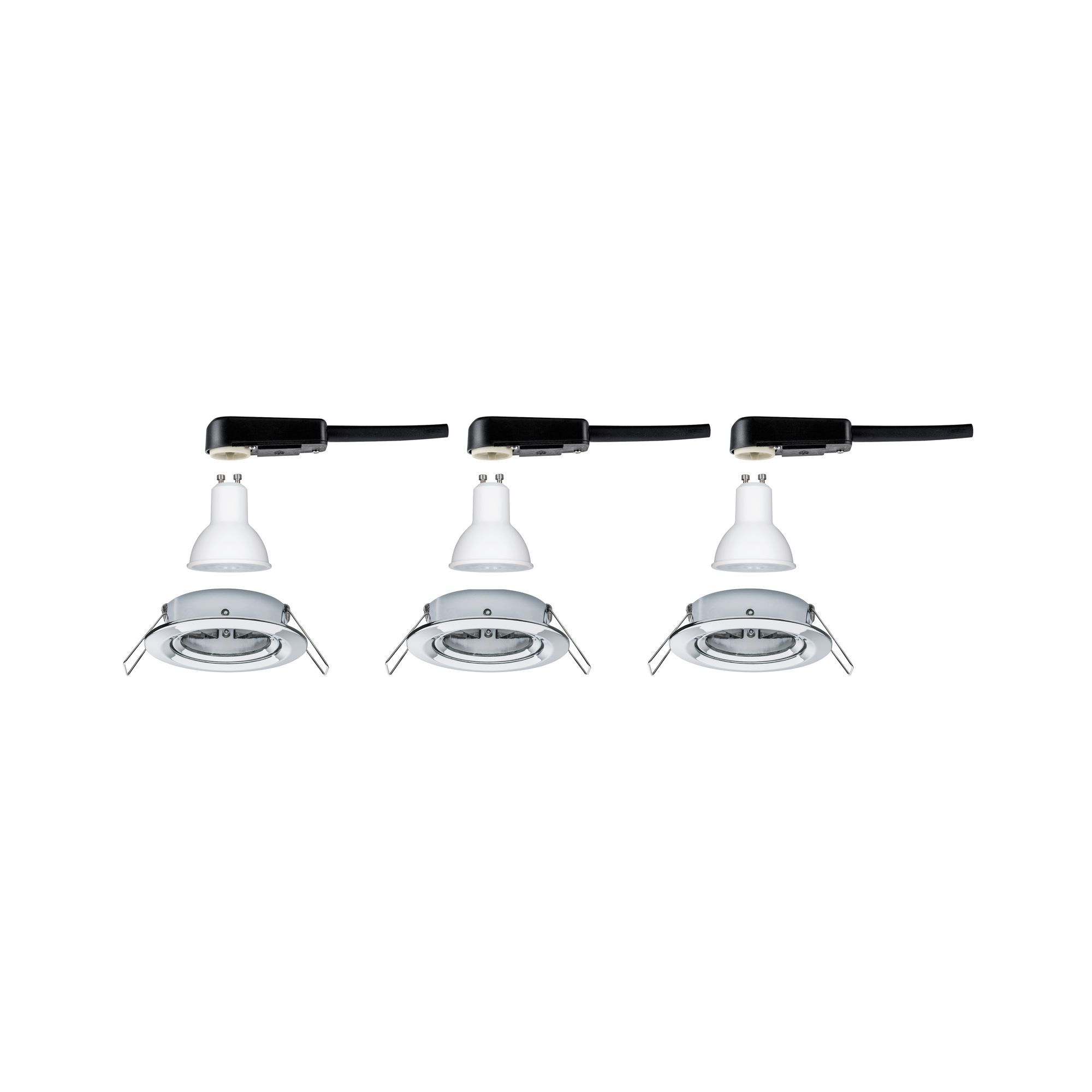 PAULMANN EINBAULEUCHTE  3X6,5W 2700K SCHWENKBAR RUND CHROM