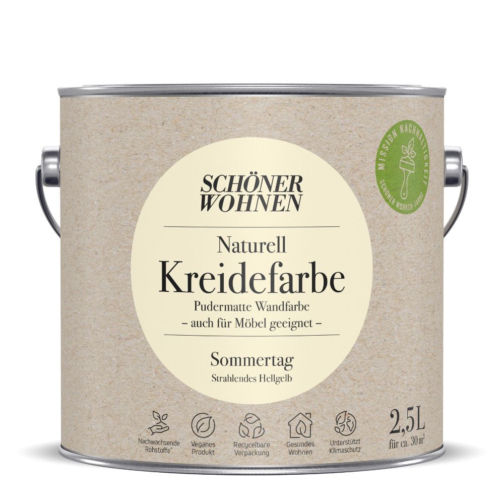 Schöner Wohnen Naturell Kreidefarbe, sommertag, 2,5L Schöner Wohnen Naturell Kreidefarbe, sommertag, 2,5L