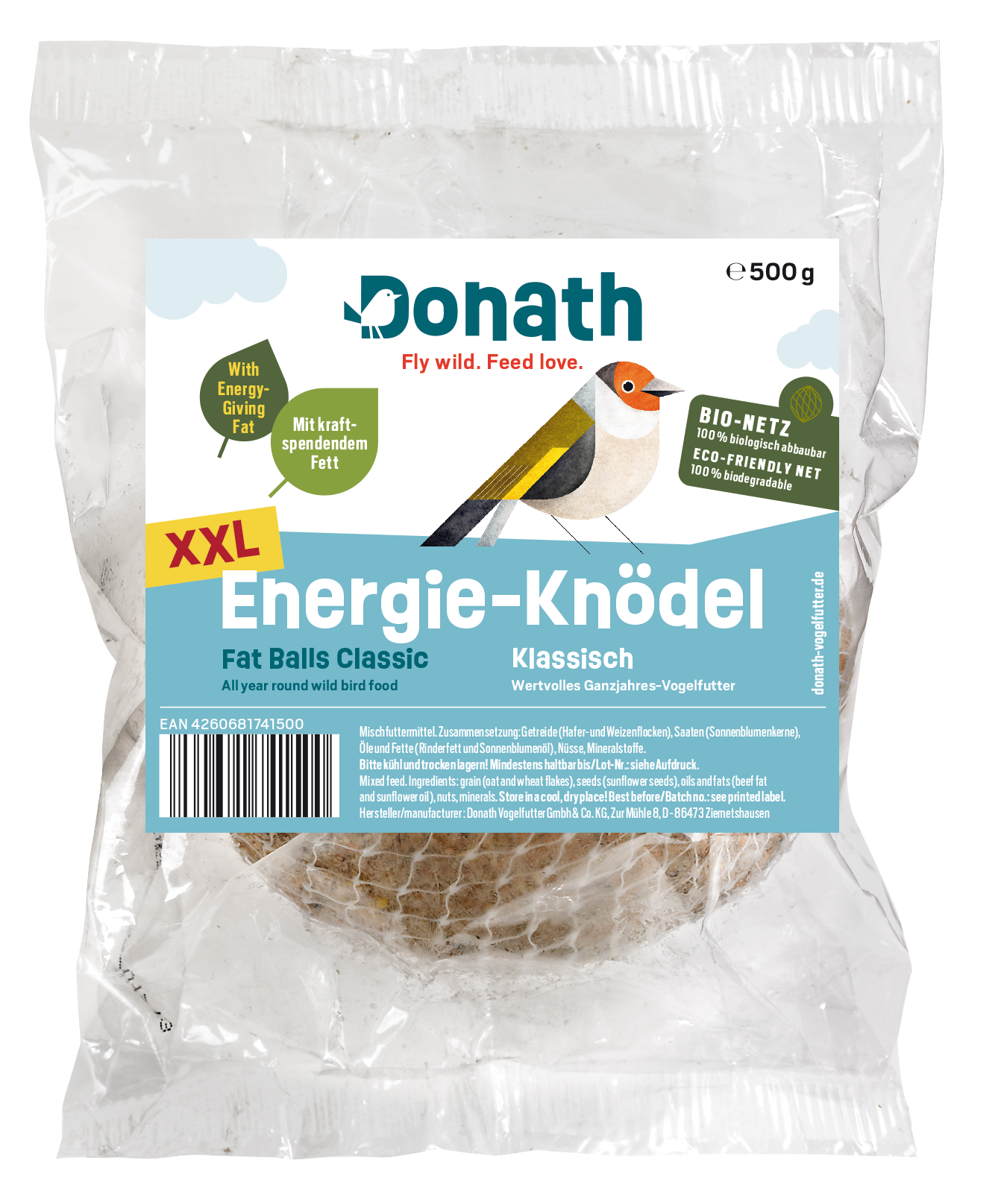 Donath Energie-Knödel XXL-Klassisch- Im Bio-Netz, 5 x 100 g Donath Energie-Knödel XXL-Klassisch- Im Bio-Netz, 5 x 100 g