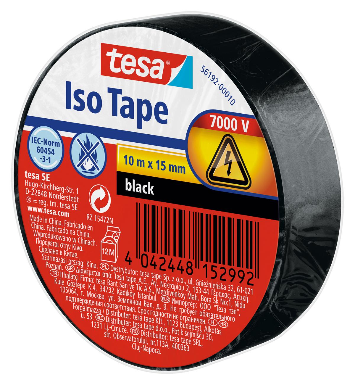 tesa Isolierband, schwarz, 10 m
