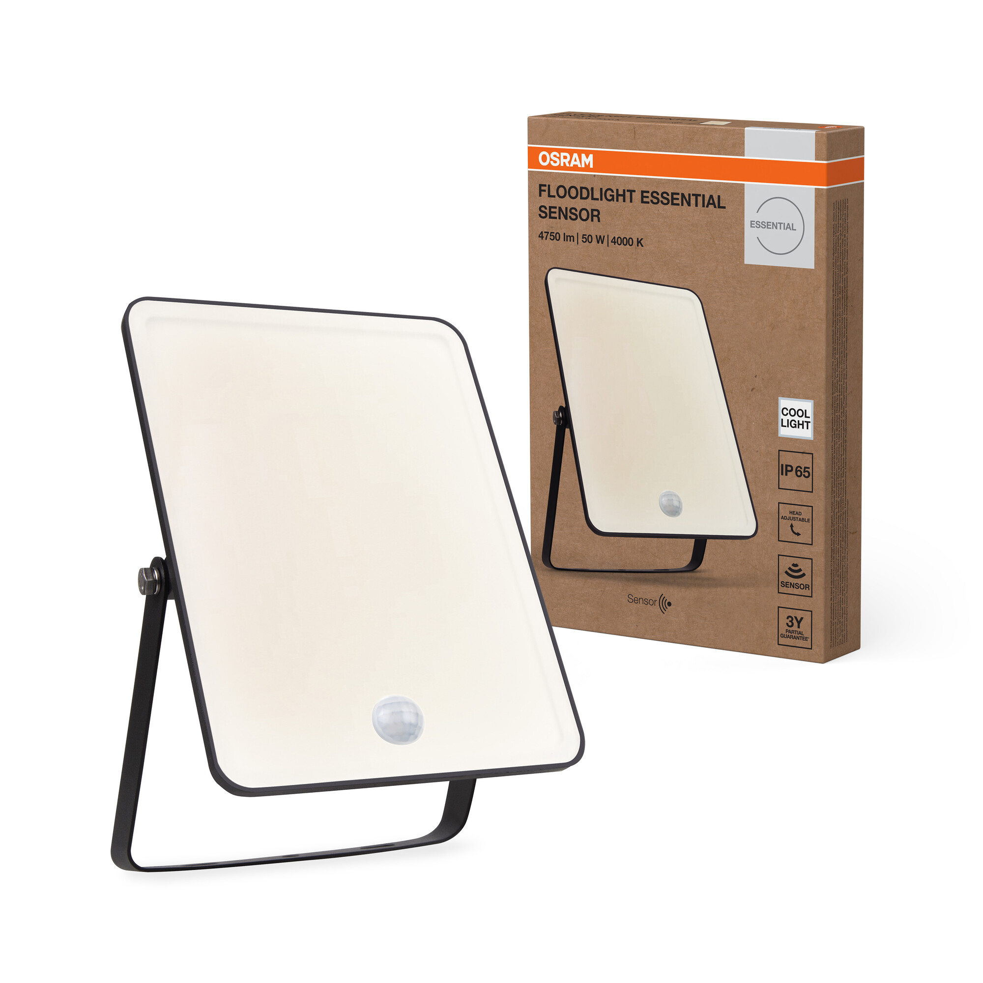 Osram Fluchtlicht Essential LED-Strahler, 50W, schwarz