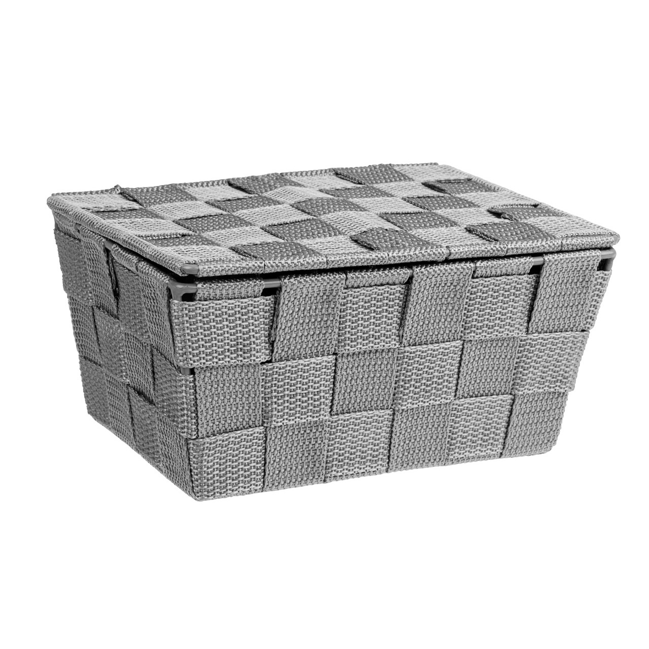 407848-Badkorb-mit-Deckel-Mod-Adria-grau_FS_02 WENKO BADKORB ADRIA MIT DECKEL, GRAU