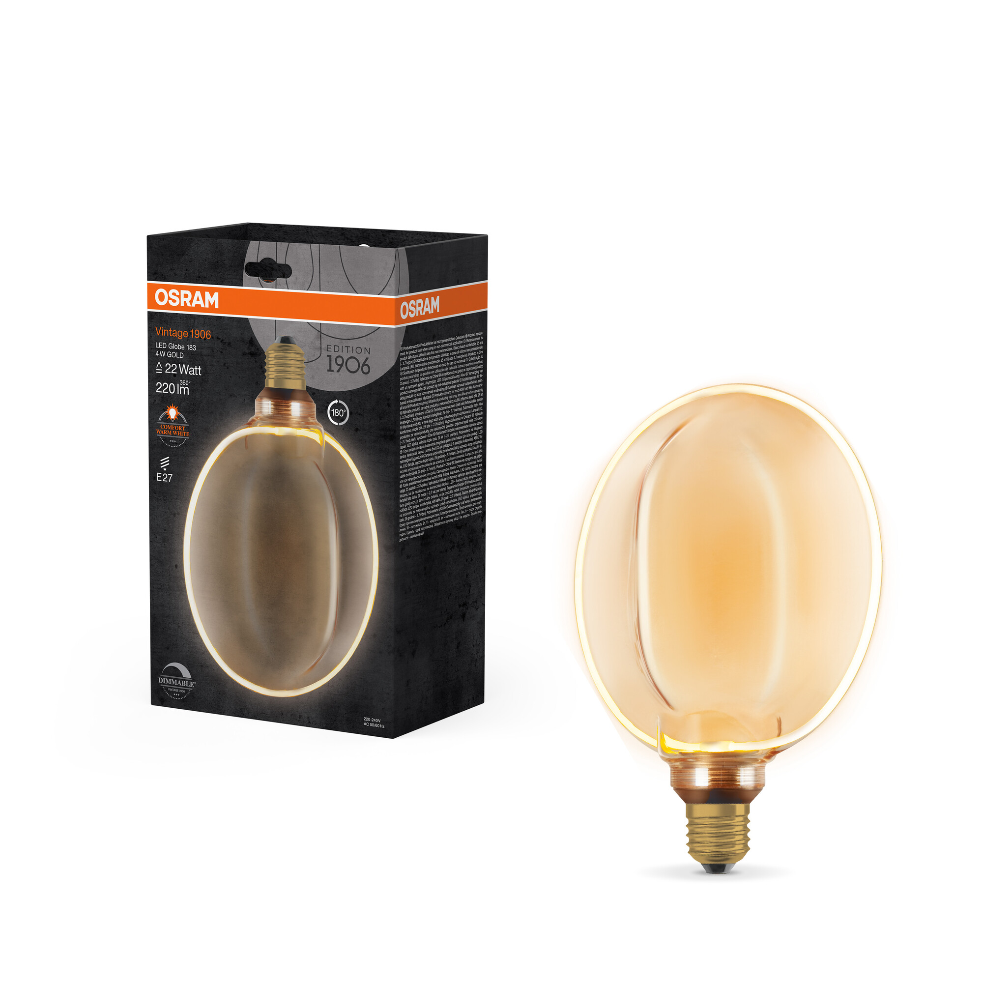 Osram Vintage 1906 LED Lampe O-Form, warmweiß