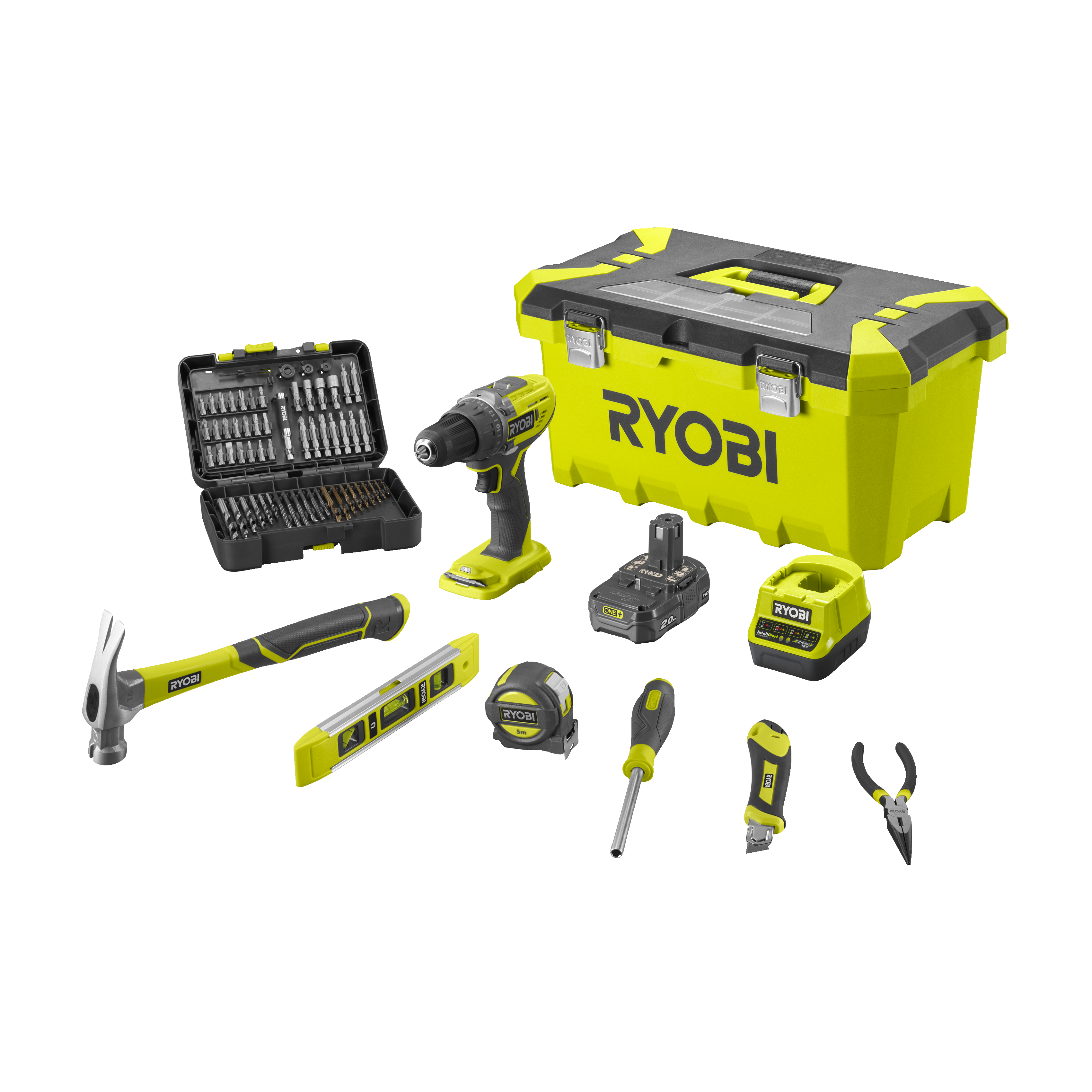 Ryobi Akku Bohrschrauber-Set R18DD3-120TAH Ryobi Akku Bohrschrauber-Set R18DD3-120TAH