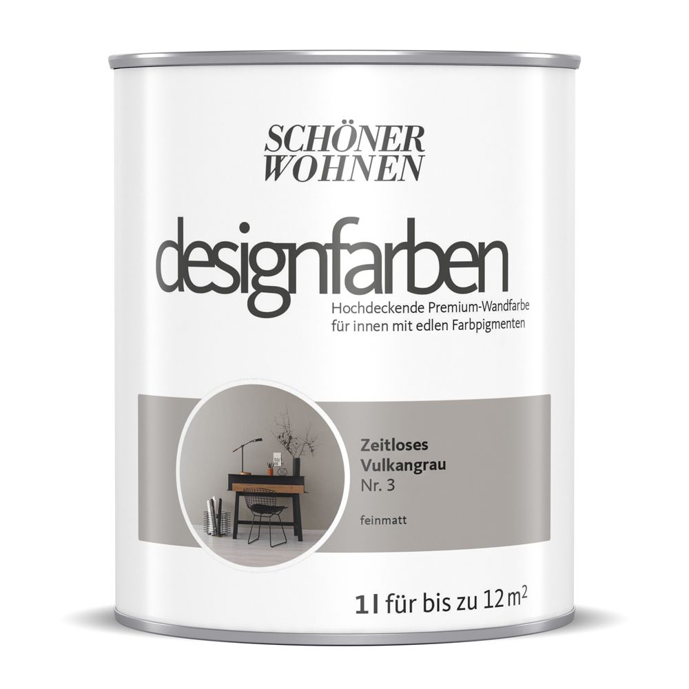Schöner Wohnen Designfarbe, zeitloses vulkangrau, 1L