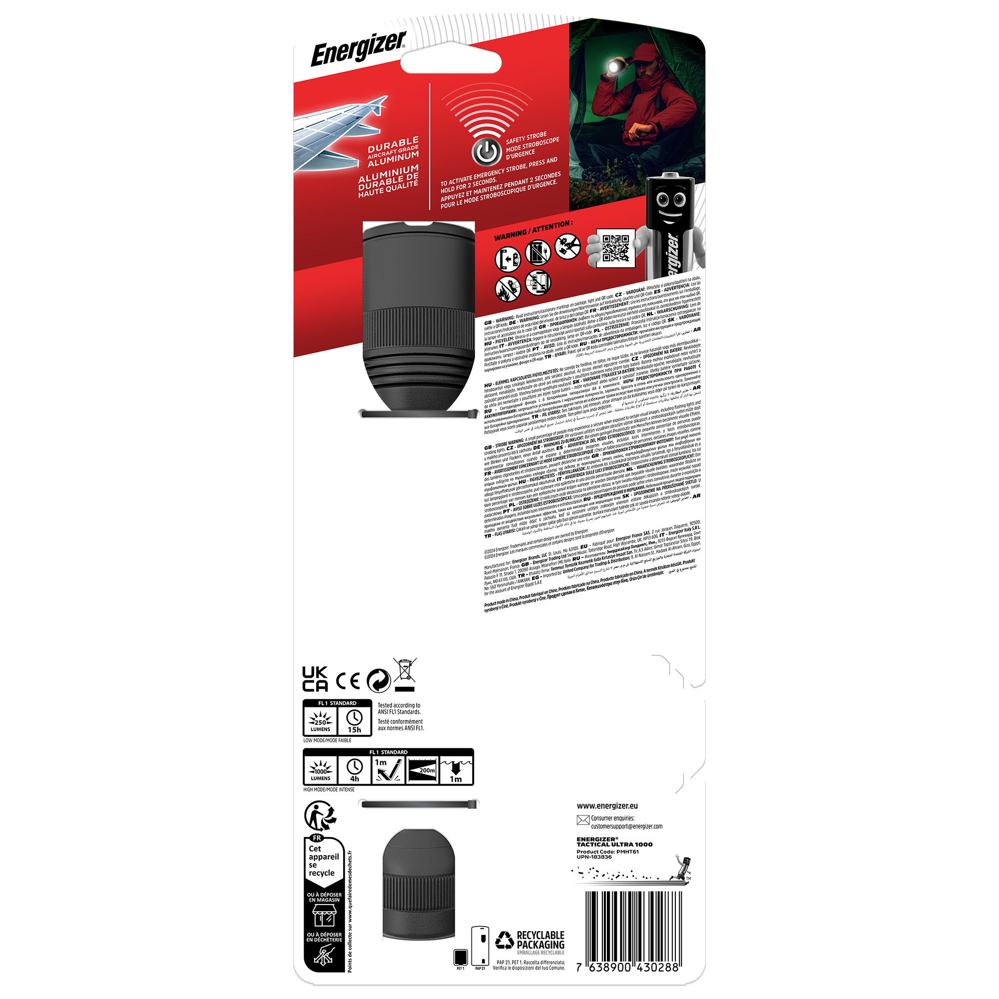 Energizer Tactical Performance Metal 6AA Energizer Tactical Performance Metal 6AA