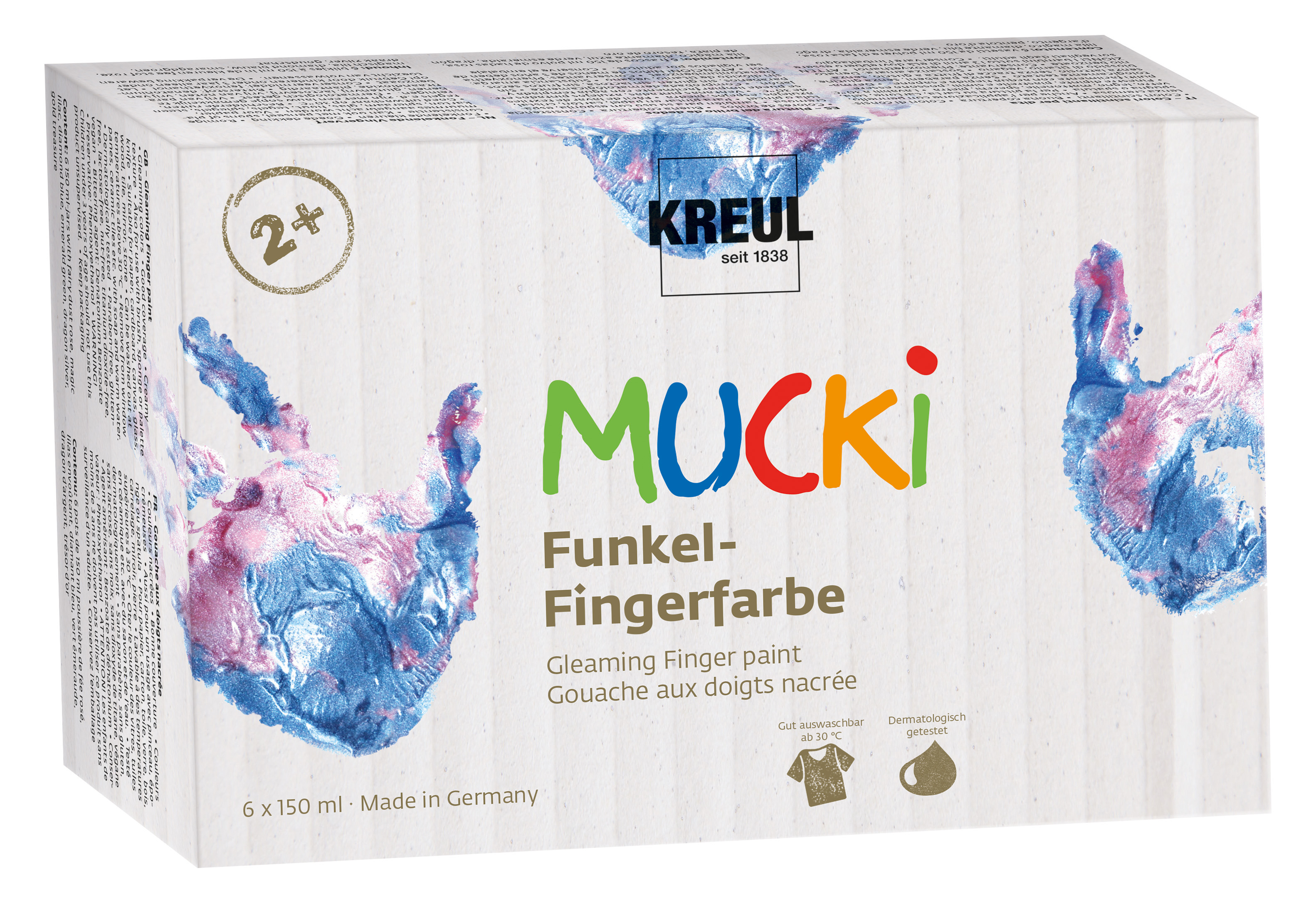 Kreul Mucki Funkel-Fingerfarbe 6er-Set, 150 ml Kreul Mucki Funkel-Fingerfarbe 6er-Set, 150 ml
